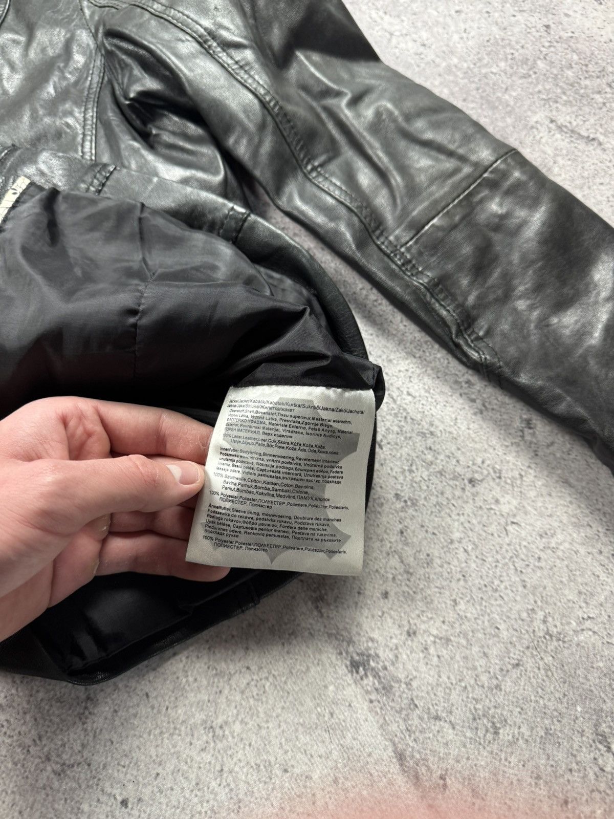 Japanese Brand FADED CROPPED AVANT GARDE LEATHER JACKET OWENS STYLE Y2K Size US S / EU 44-46 / 1 - 9 Thumbnail