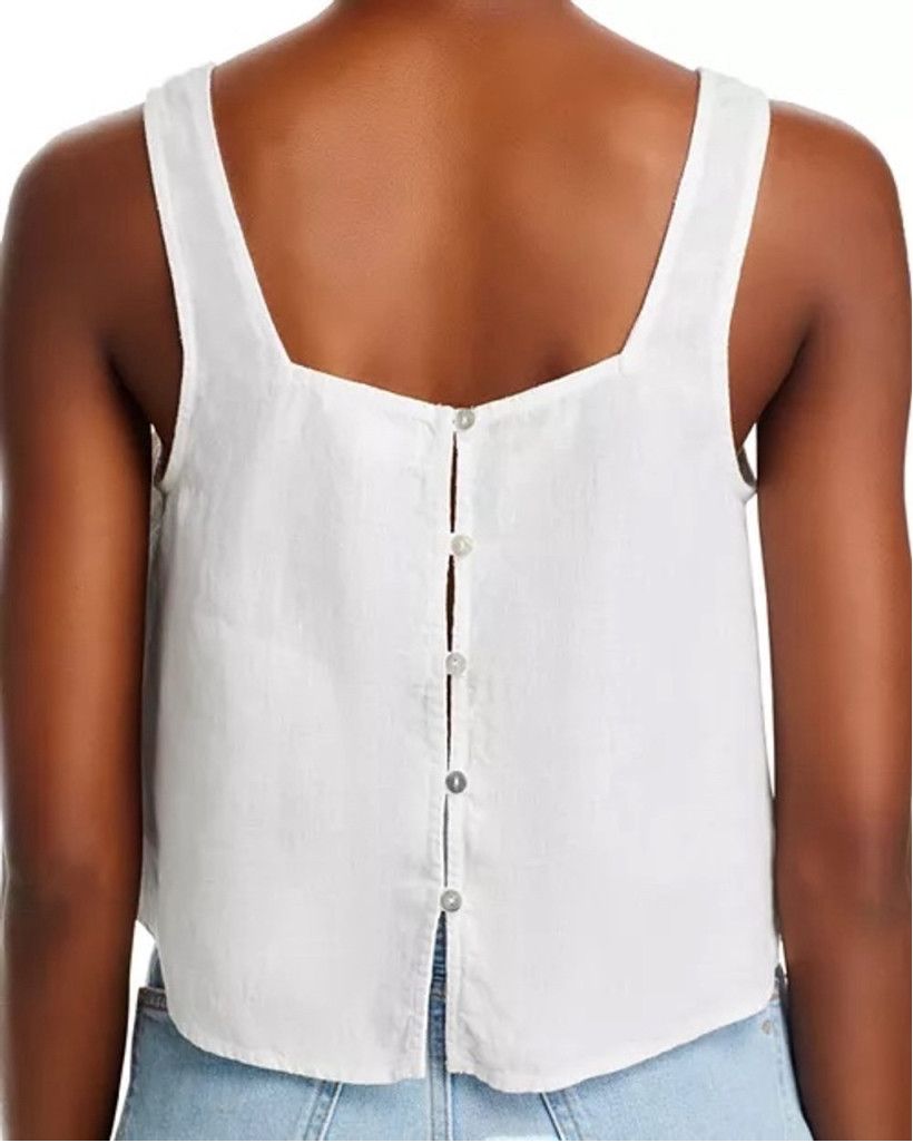 Bella Dahl Bella Dahl Women’s White Linen Crop Tank Top - Medium, NWT Size M / US 6-8 / IT 42-44 - 1 Thumbnail