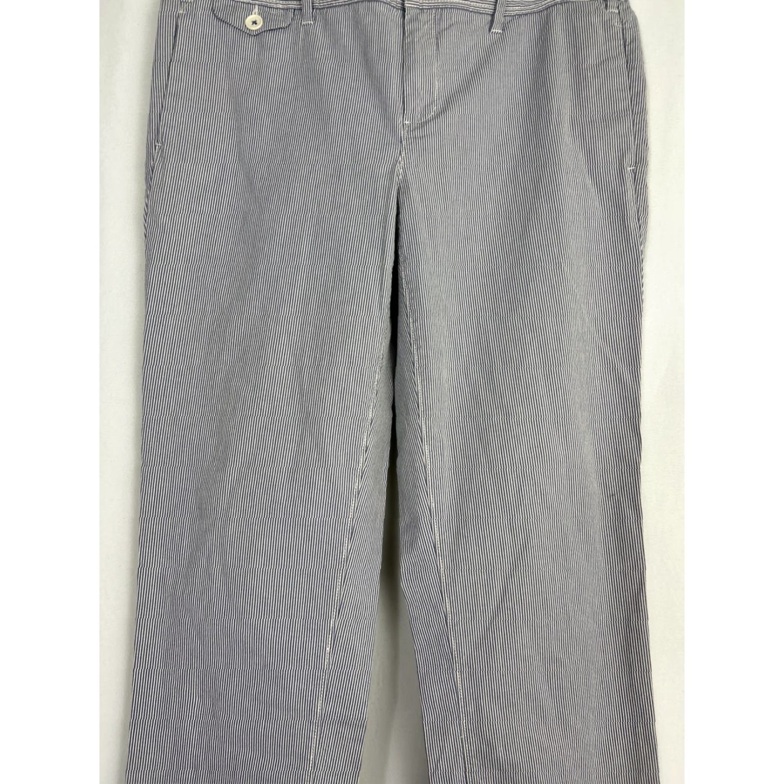 Anthropologie Anthropologie Pants Blue White Pinstripe Paper Boy Ankle 31 Womens Regular 31 Blue Pinstripe 90s? Size 24" / US 00 / IT 34 - 3 Thumbnail