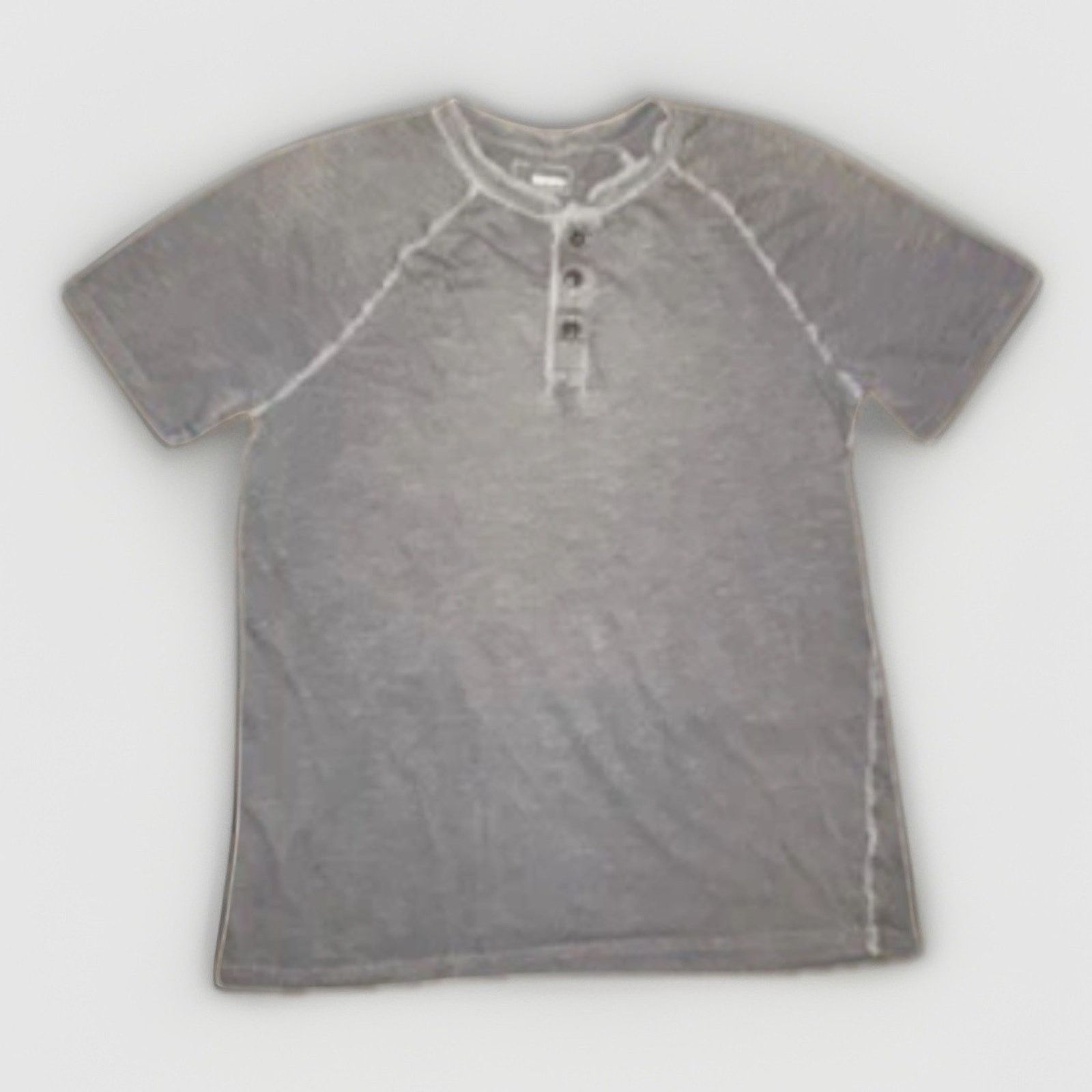 Sonoma Sonoma Thin Henley T-Shirt Gray Medium Distressed 20x25 Size US M / EU 48-50 / 2 - 1 Thumbnail