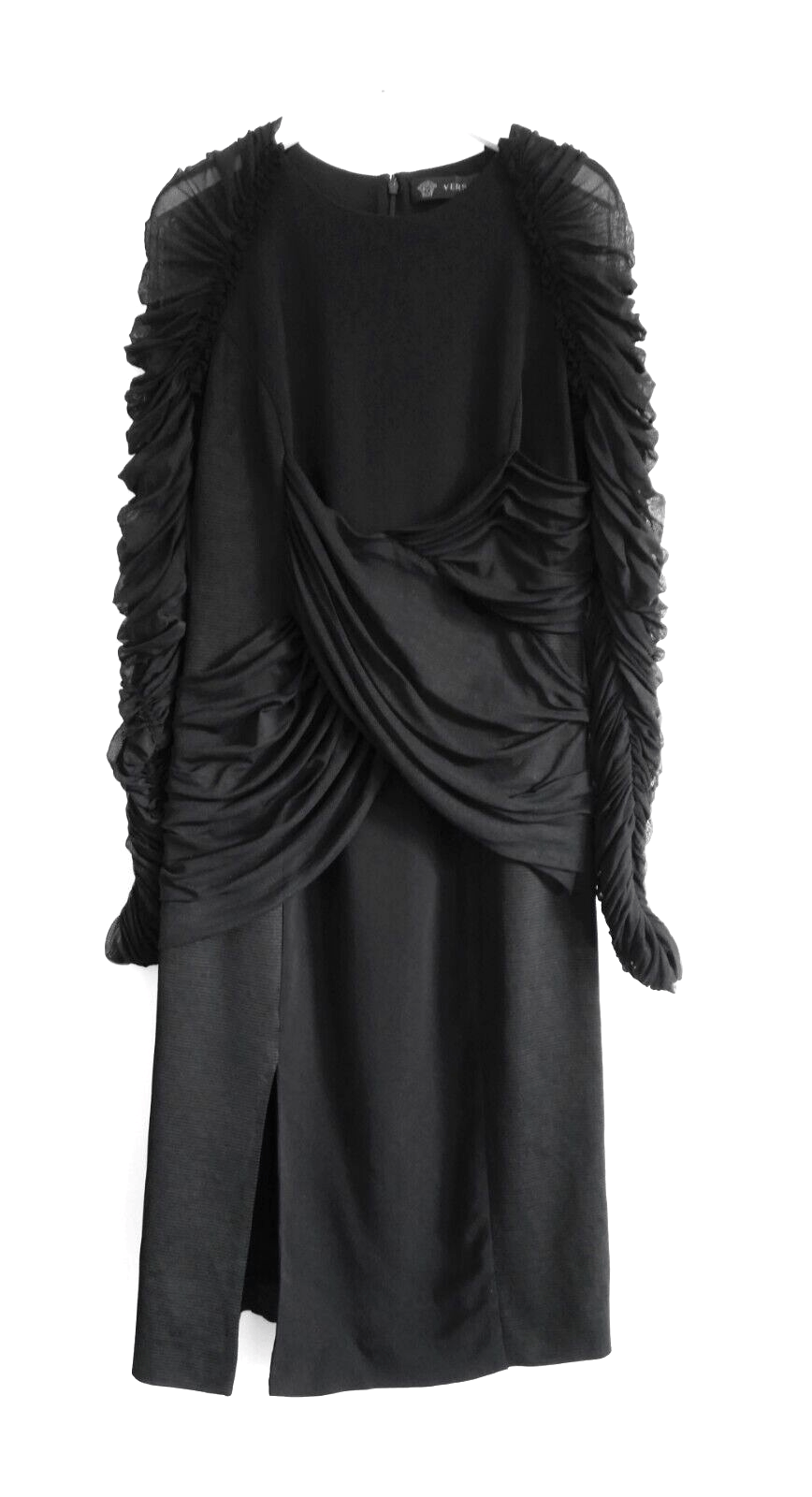 Versace Versace Resort 2017 Black Tulle Sleeve Dress Size S / US 4 / IT 40 - 1 Thumbnail