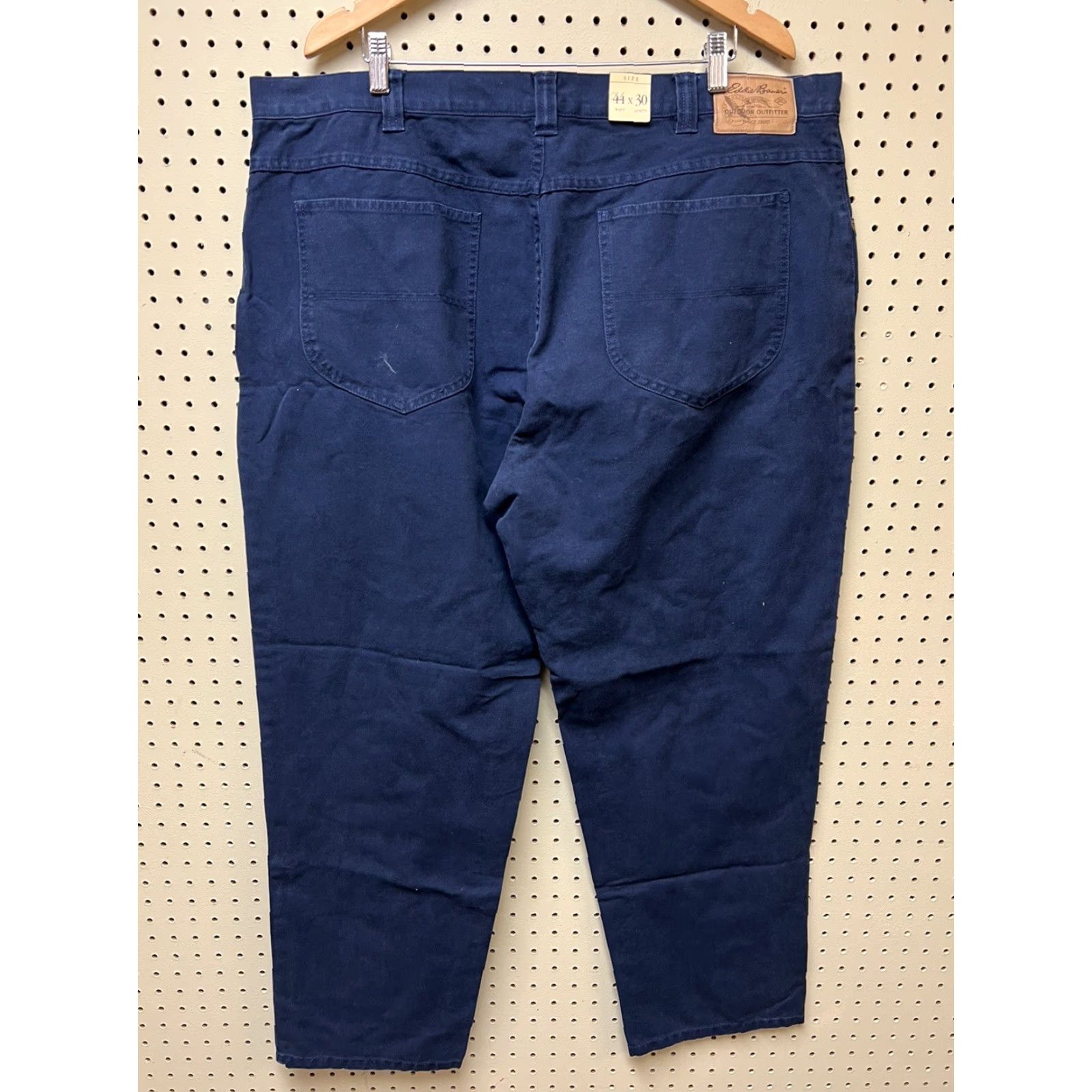 Eddie Bauer Eddie Bauer Pants Men Flat Front Tapered Leg Chino 44x30 Blue Knit Cotton Blend Regular Slim Relaxed Inseam 30 Mens Size 44x30 Size US 44 / EU 60 - 2 Thumbnail