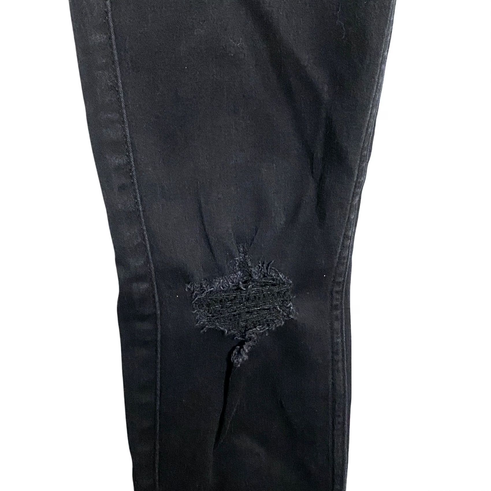 Abercrombie & Fitch Abercrombie & Fitch Black Jeans Legging Mid Rise Womens 24 00R Distressed NWT Jeans Legging 5-Pocket Design Womens Size 42" / US 20 - 4 Thumbnail