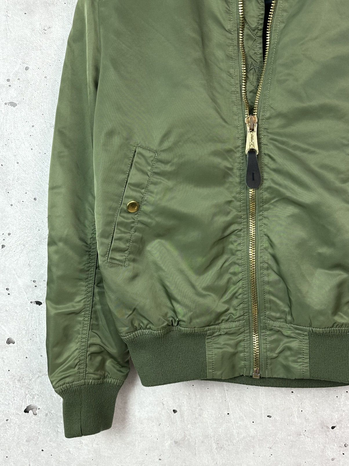 Alpha Industries Alpha Industries Green Long Sleeve Logo Women’s Bomber Size M / US 6-8 / IT 42-44 - 4 Thumbnail
