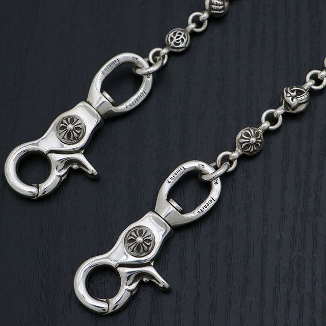 image of Chrome Hearts Ball Chain Wallet Chain in Silver, Men's