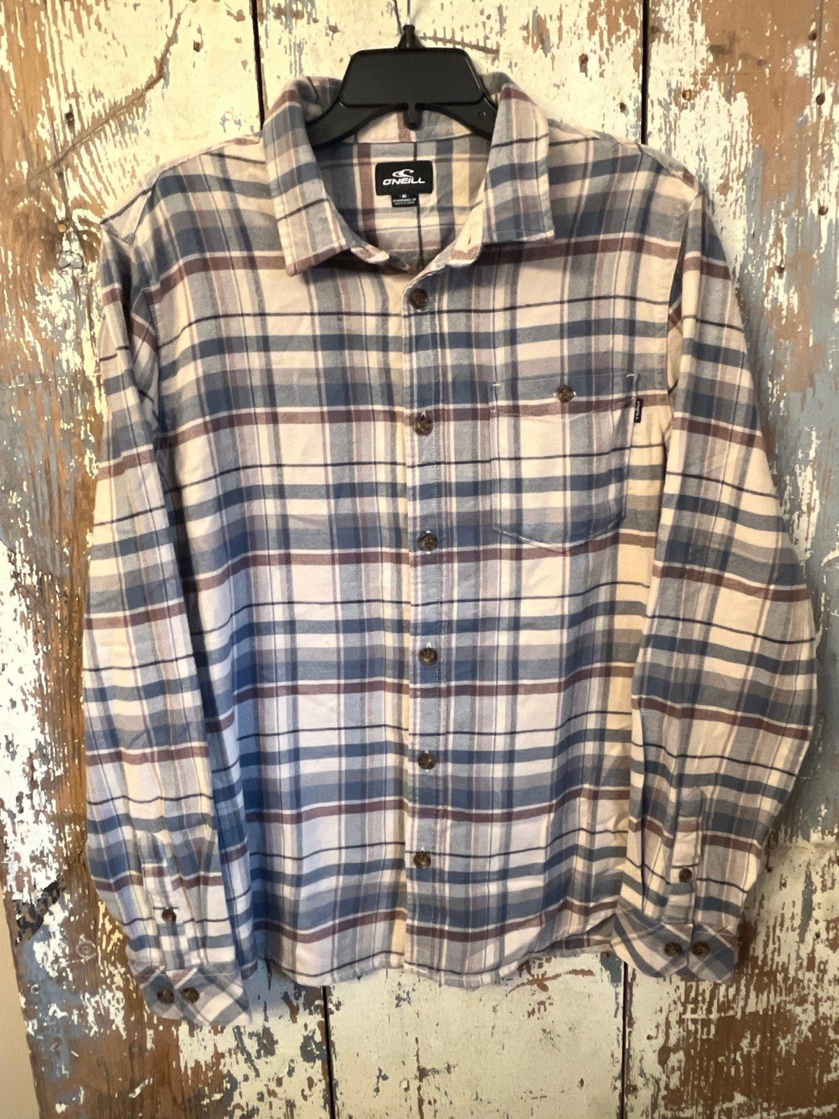 O'Neill O'Neill Mens button down flannel shirt size Medium NWT Size US M / EU 48-50 / 2 - 1 Thumbnail