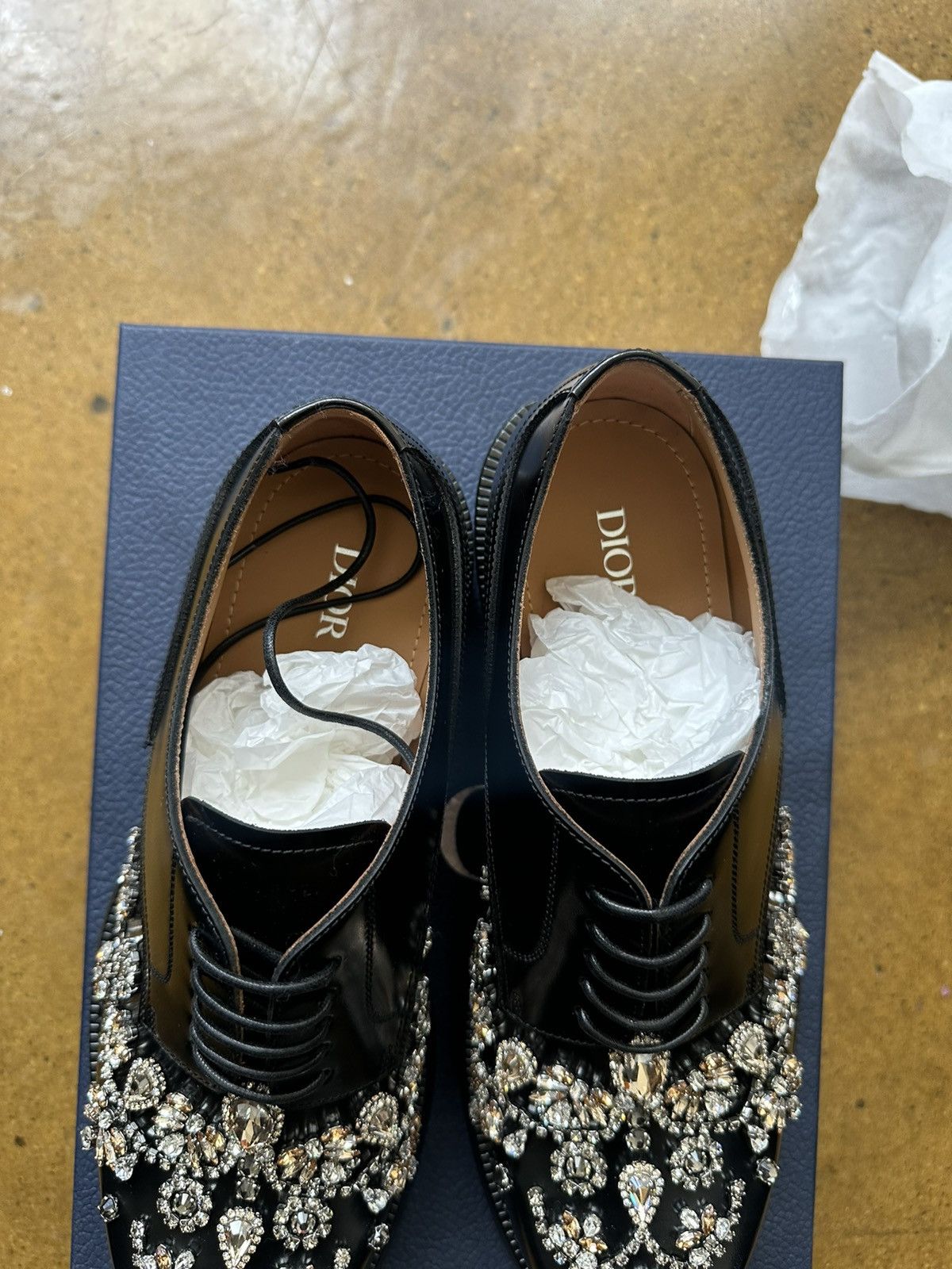 Dior Dior Couture Black Calfskin with Silver-Tone Cabochons Size US 10 / EU 43 - 3 Thumbnail