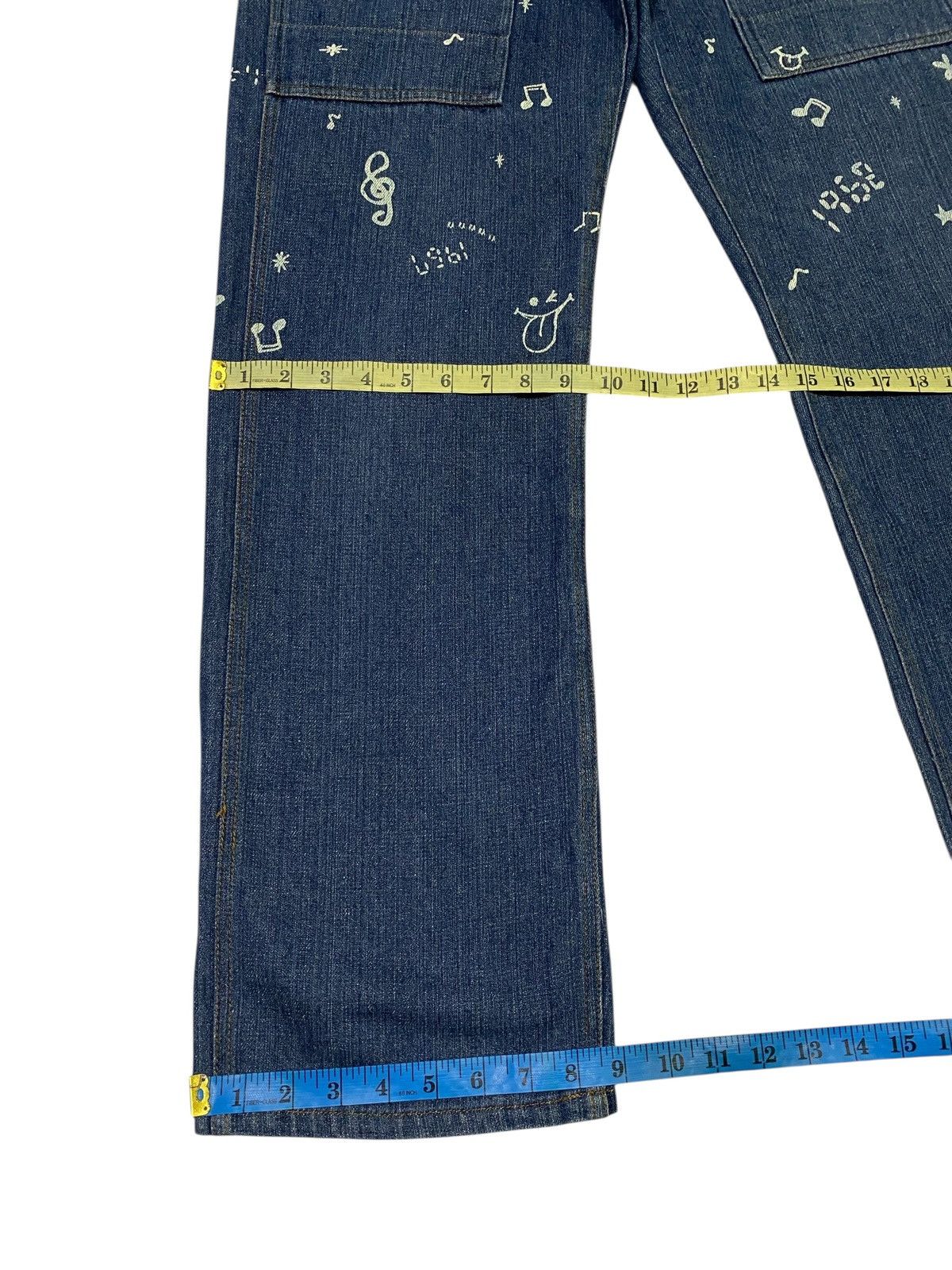 Japanese Brand Japanese Brand X Up Smile painted jeans Size US 34 / EU 50 - 18 Thumbnail