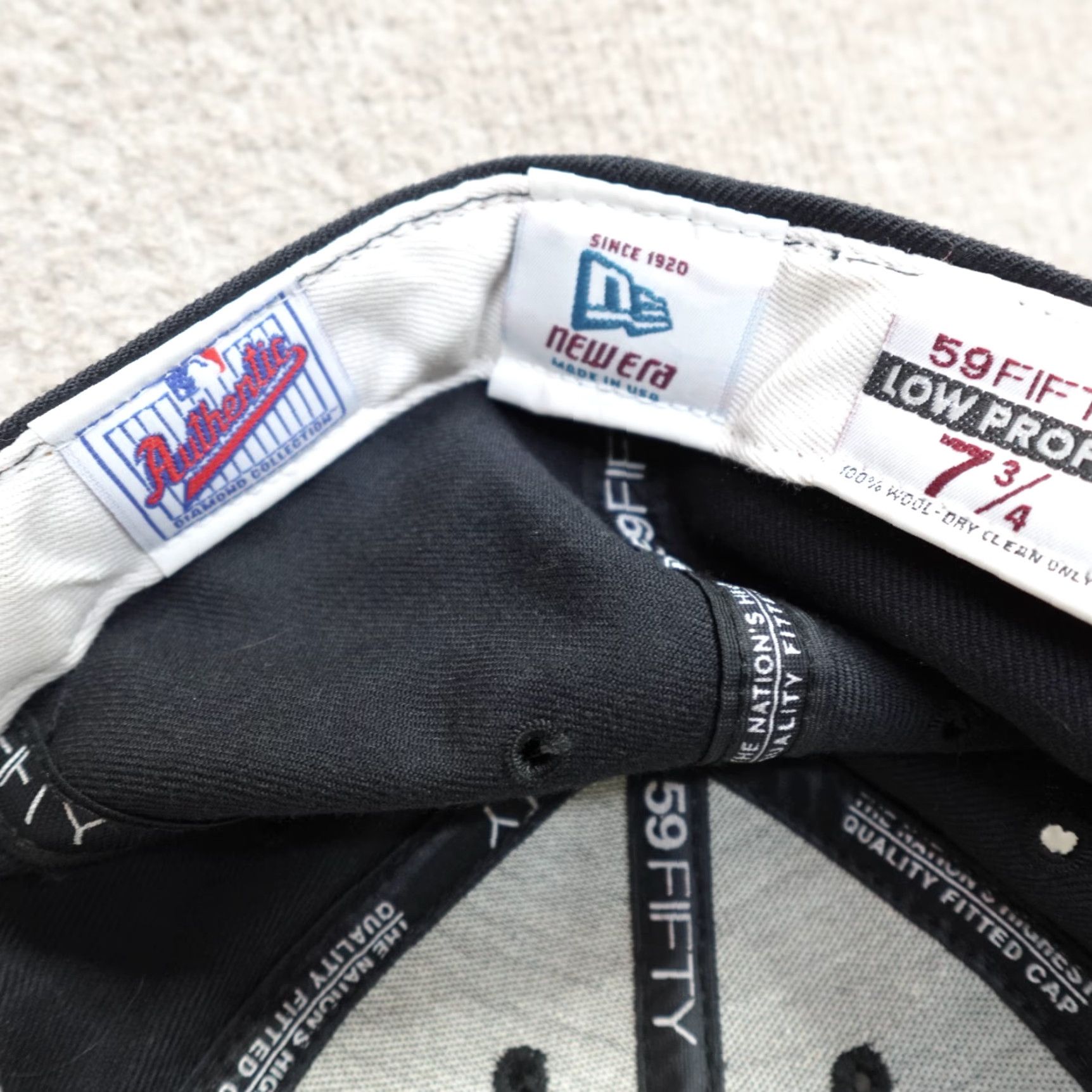 New Era Vintage New Era Blue Wool Diamond Collection 7 3/4 White Sox Hat Mens Baseball Cap Size ONE SIZE - 4 Thumbnail