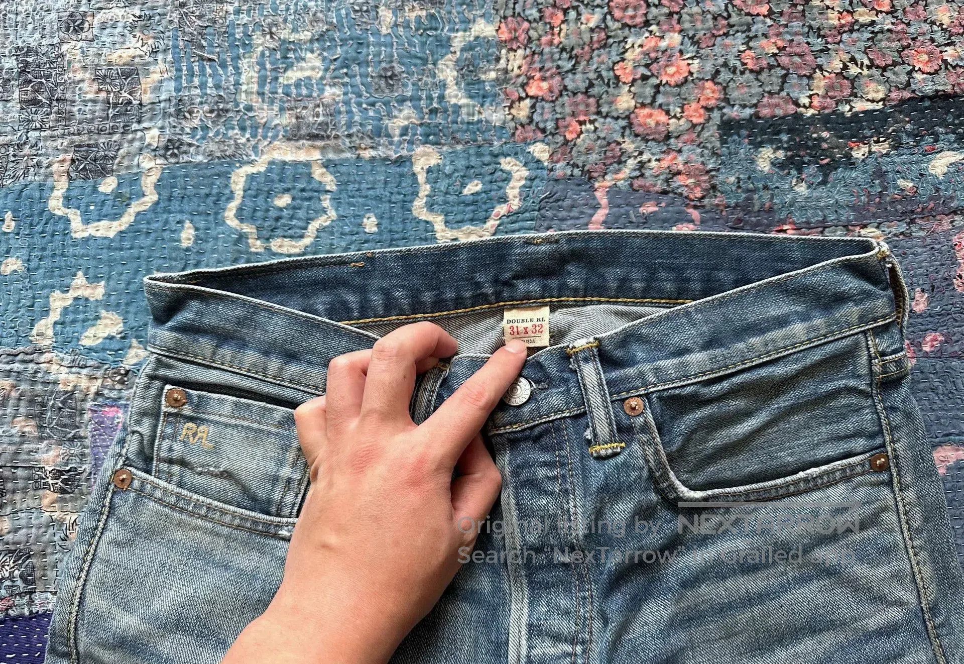 RRL Ralph Lauren rrl distressed vintage wash denim pants. Size US 31 - 3 Thumbnail