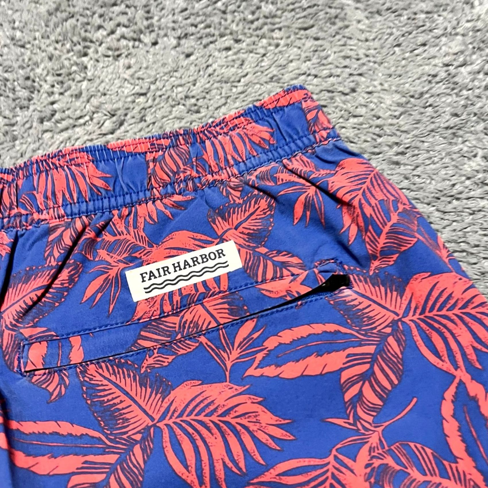 Vintage Fair Harbor Shorts Mens XL Lined Hybrid Stretch Pink Blue Floral Shorts Size US 36 / EU 52 - 4 Thumbnail