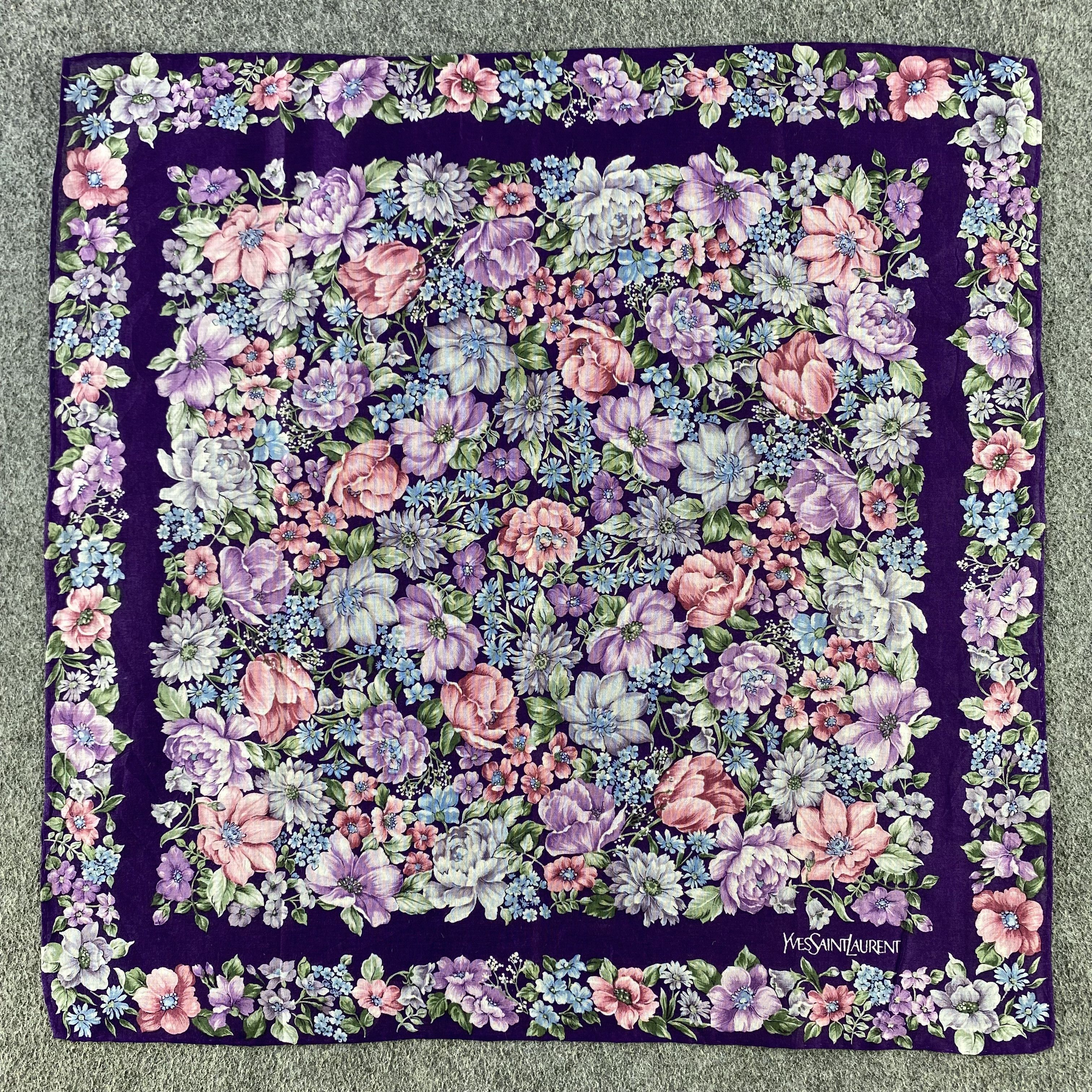 Vintage × Yves Saint Laurent Yves Saint Laurent Handkerchief/Neckerchief/Bandana HC603 Size ONE SIZE - 1 Thumbnail