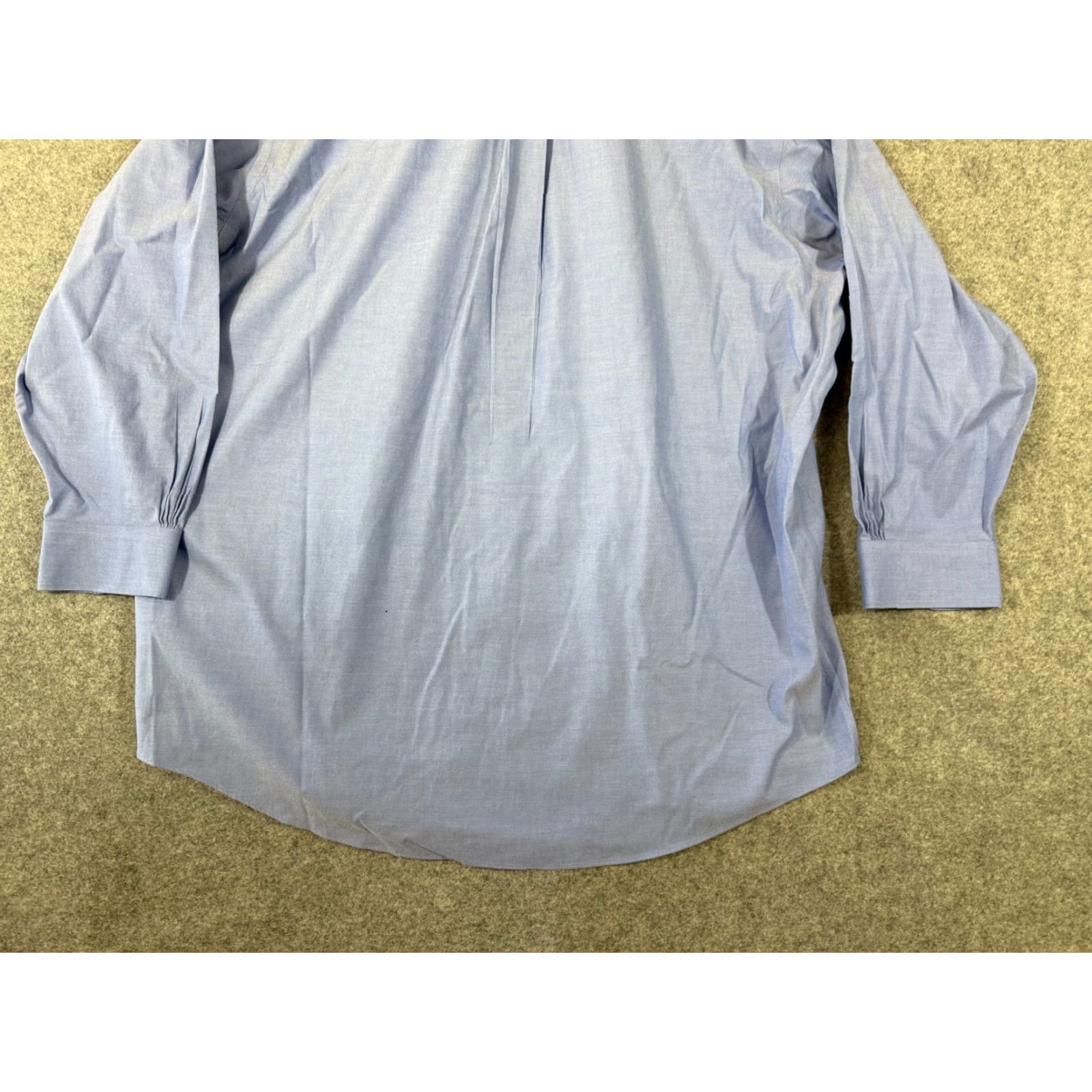 Brooks Brothers Brooks Brothers Dress Shirt Mens 17 1/2-33 Blue Stretch Madison Fit Non-Iron Regular Long Sleeve Button Cuff Chest 53 in Solid" Size 48R - 7 Thumbnail