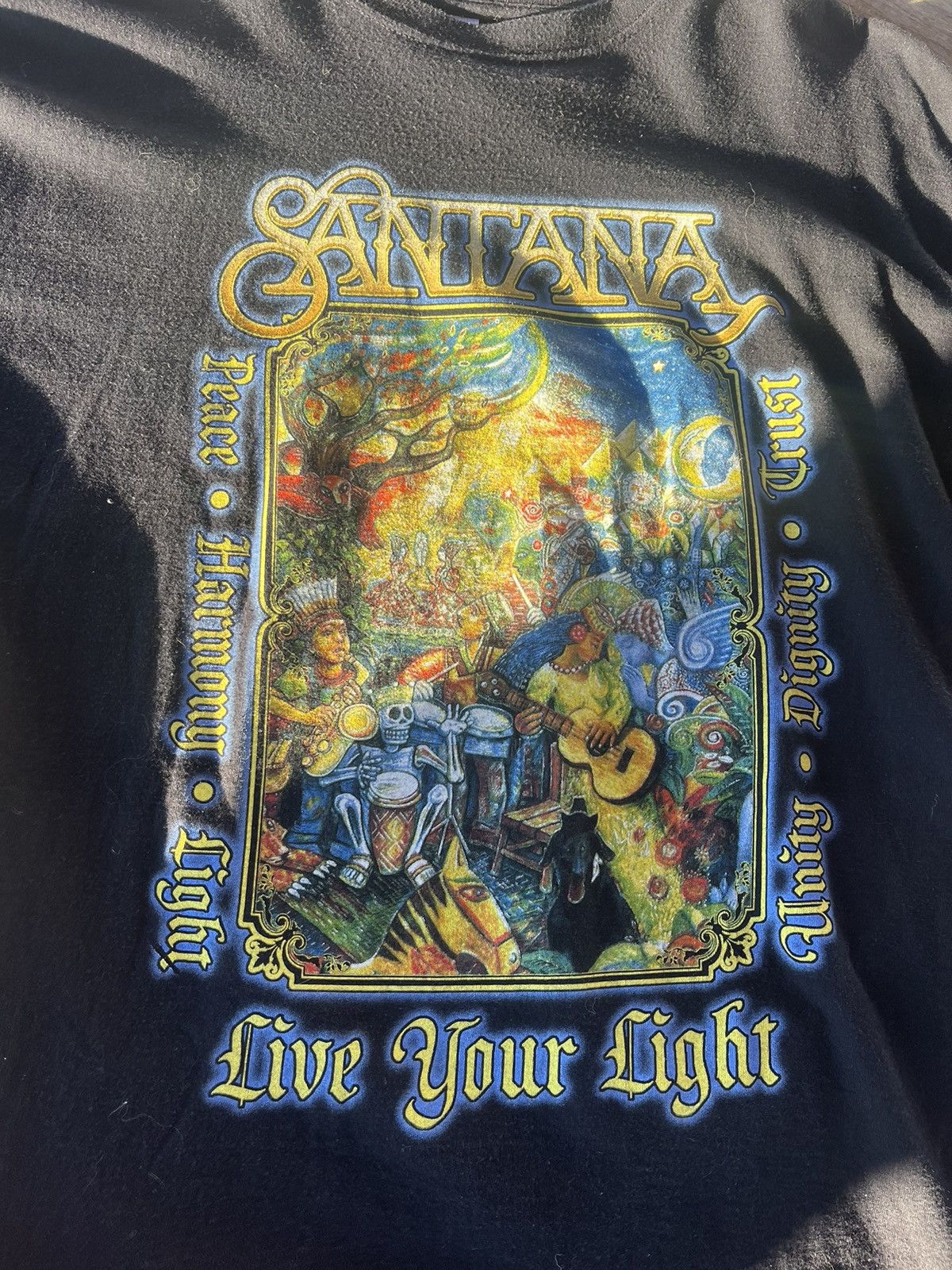 Band Tees × Vintage 2008 Santana Live Your Light Tour Shirt Size US XL / EU 56 / 4 - 2 Thumbnail