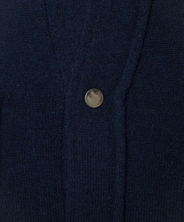 Brunello Cucinelli o1w1db10326 Wool Cashmere Silk Shirt in Navy Blue Size US M / EU 48-50 / 2 - 5 Thumbnail