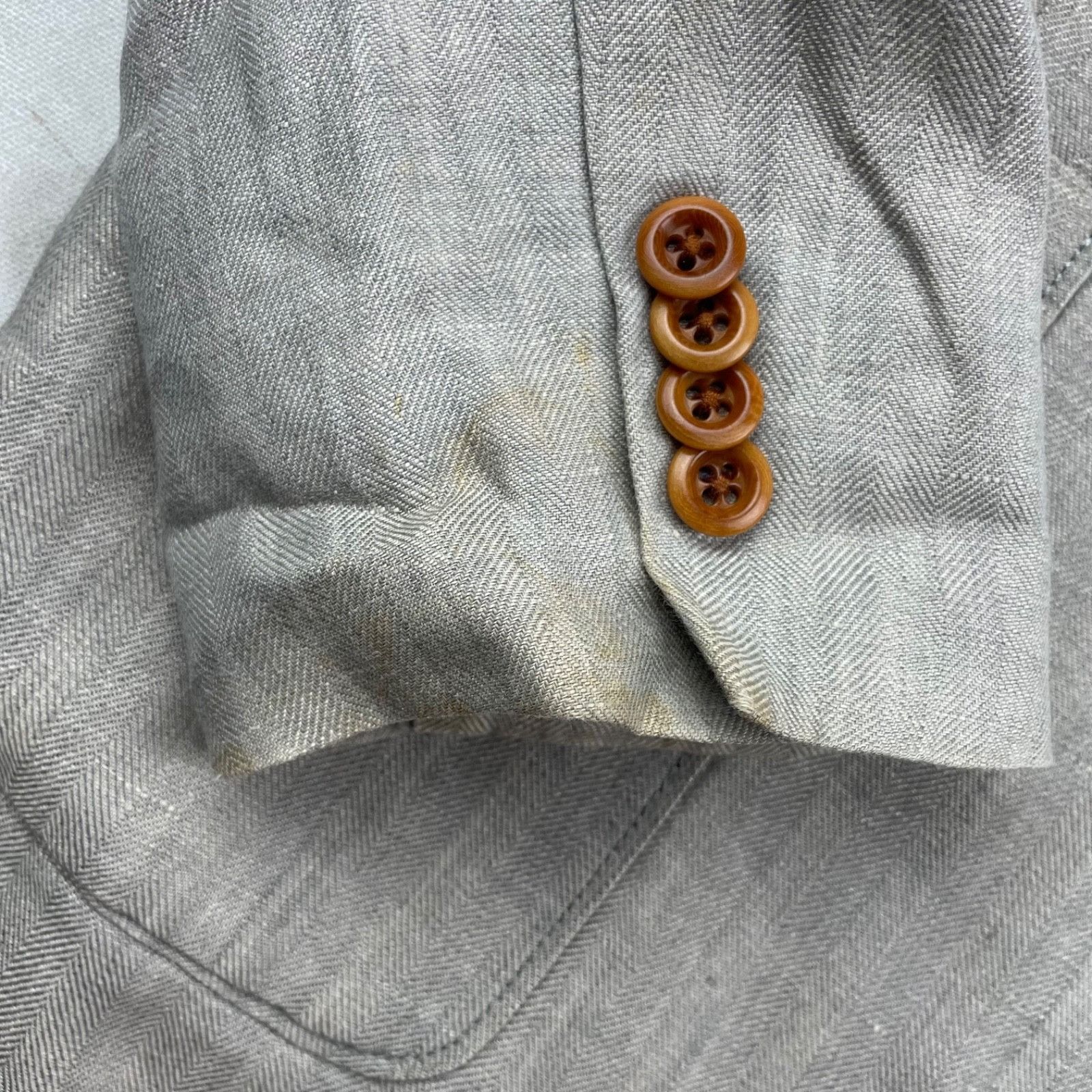 Tommy Bahama Tommy Bahama Men’s 100% Irish Linen 2-Button Blazer Beige/Ta Size 40R - 14 Thumbnail