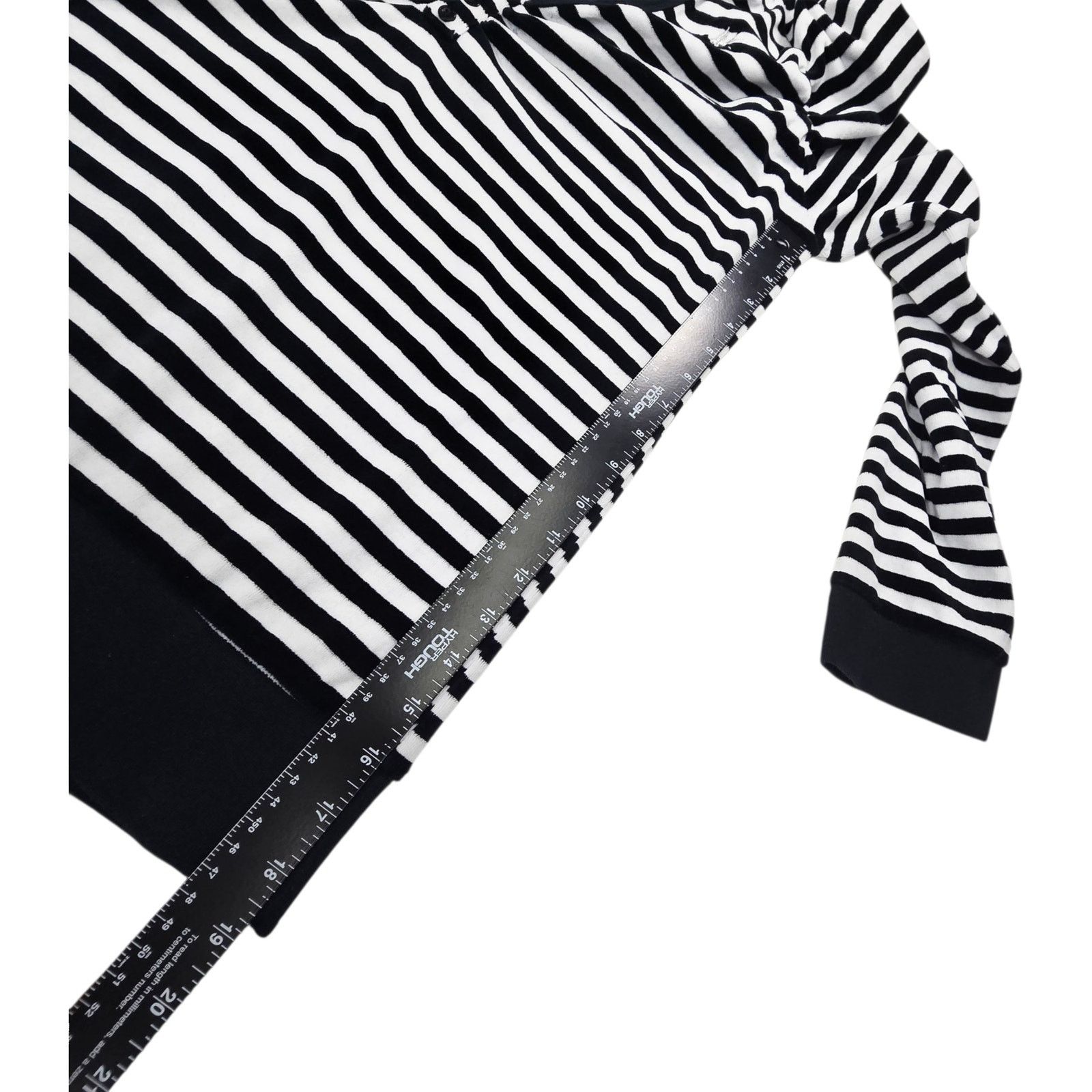 Avirex Avirex Womens XL Black White Striped Hooded Sweater Shirt Size XL / US 12-14 / IT 48-50 - 5 Thumbnail