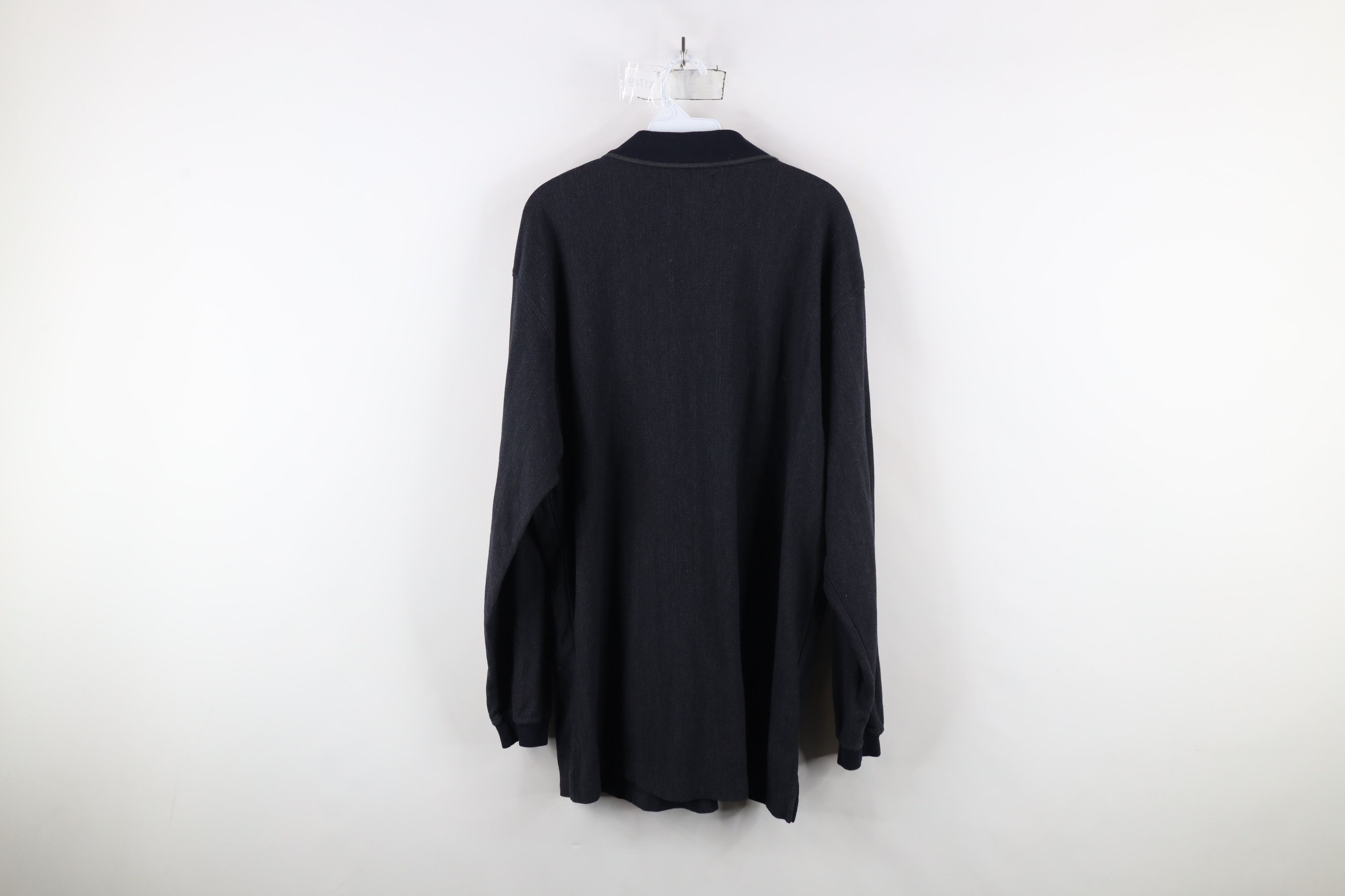 Vintage Vintage 90s Streetwear Long Sleeve Rugby Polo Shirt Blue Size US XL / EU 56 / 4 - 10 Thumbnail