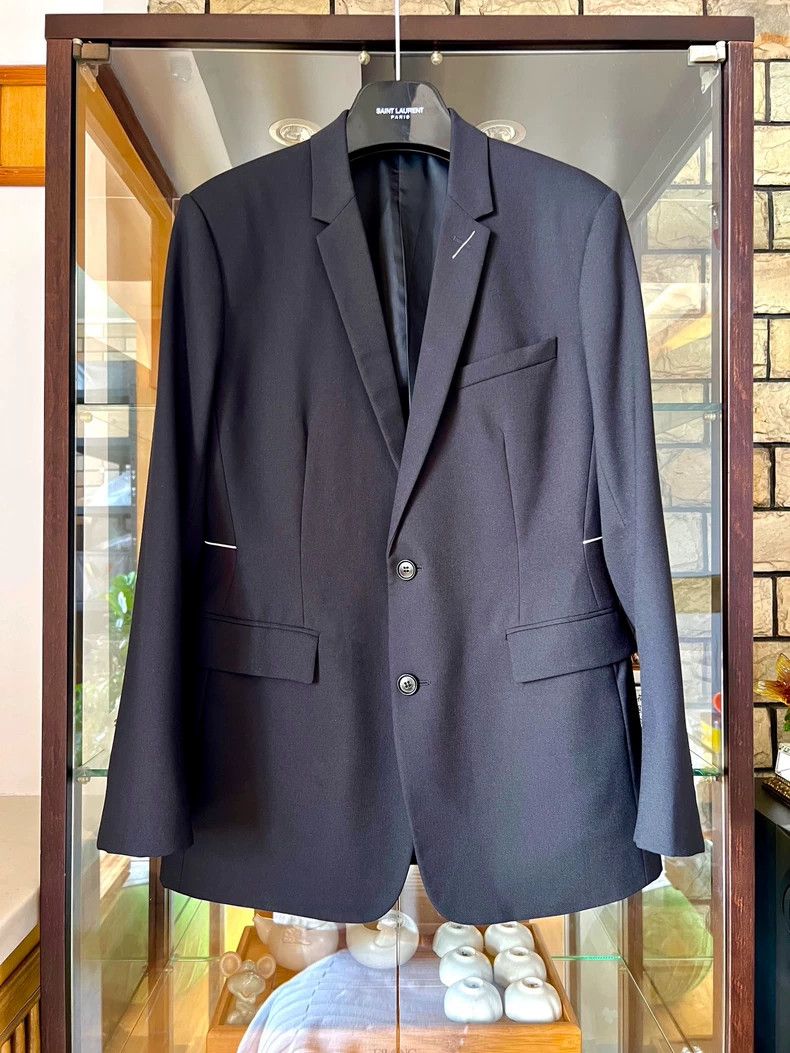 Dior Dior 18fw black three-white line suit 2501-Nextarrow Size 46R - 1 Thumbnail