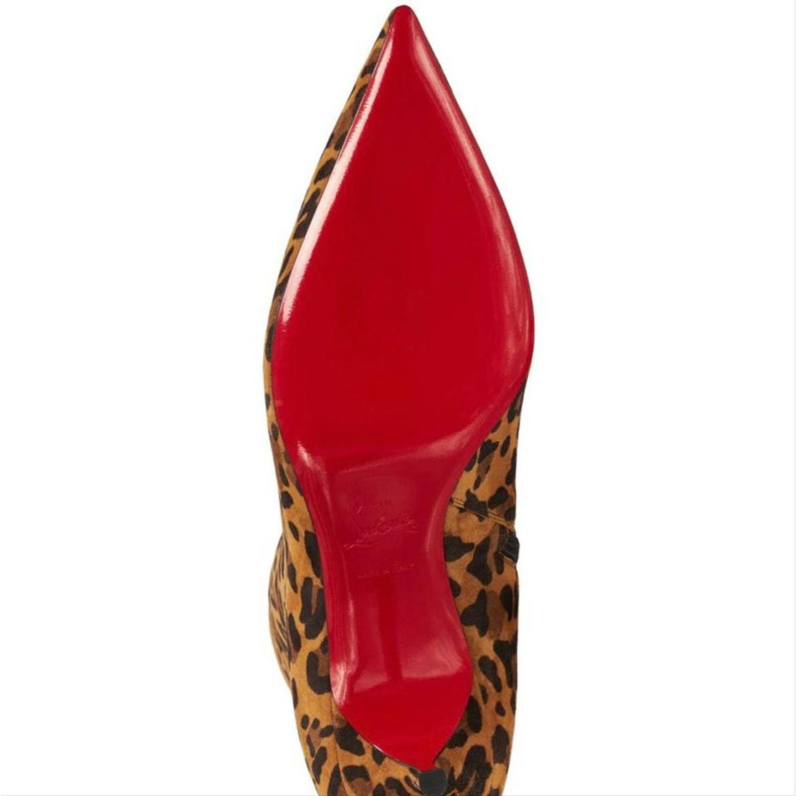 Christian Louboutin So Kate 55 leopard printed heeled suede leather ankle boots Size US 8 / IT 38 - 5 Thumbnail
