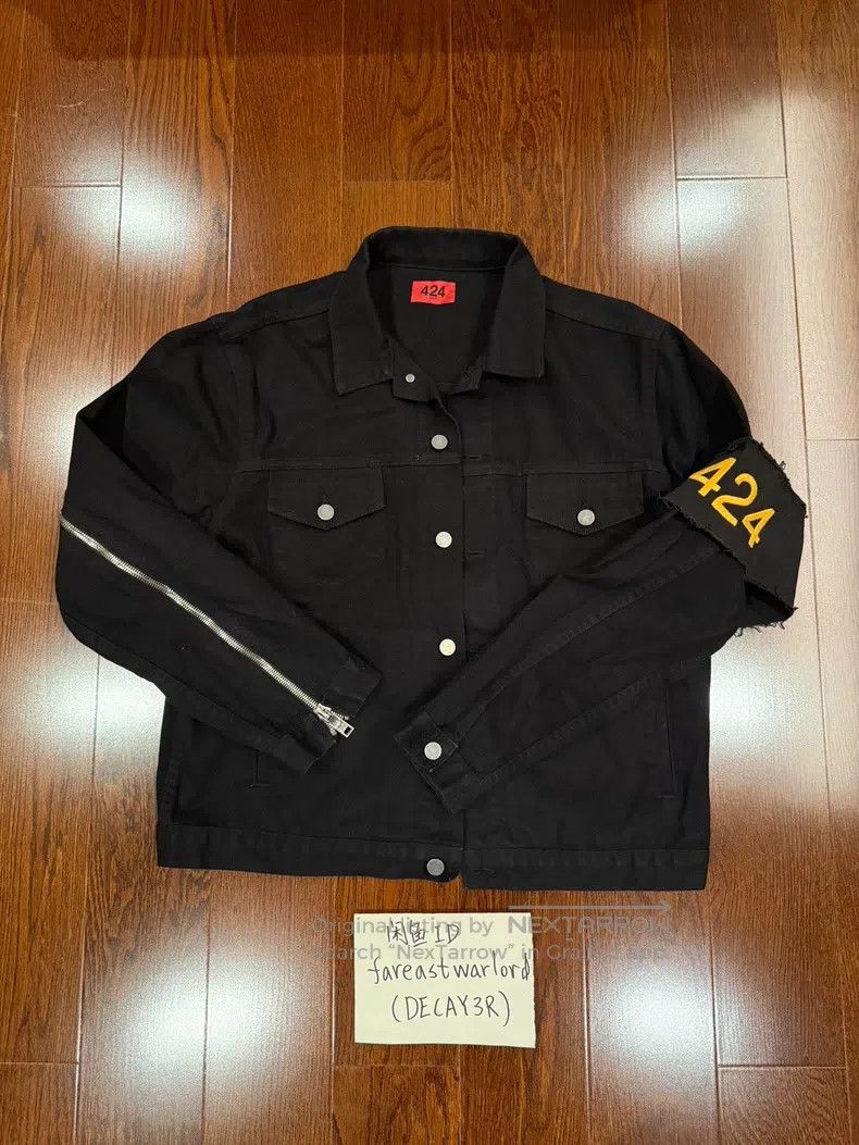 Other 424 Black Sleeve Patch Denim Jacket Size US M / EU 48-50 / 2 - 1 Thumbnail