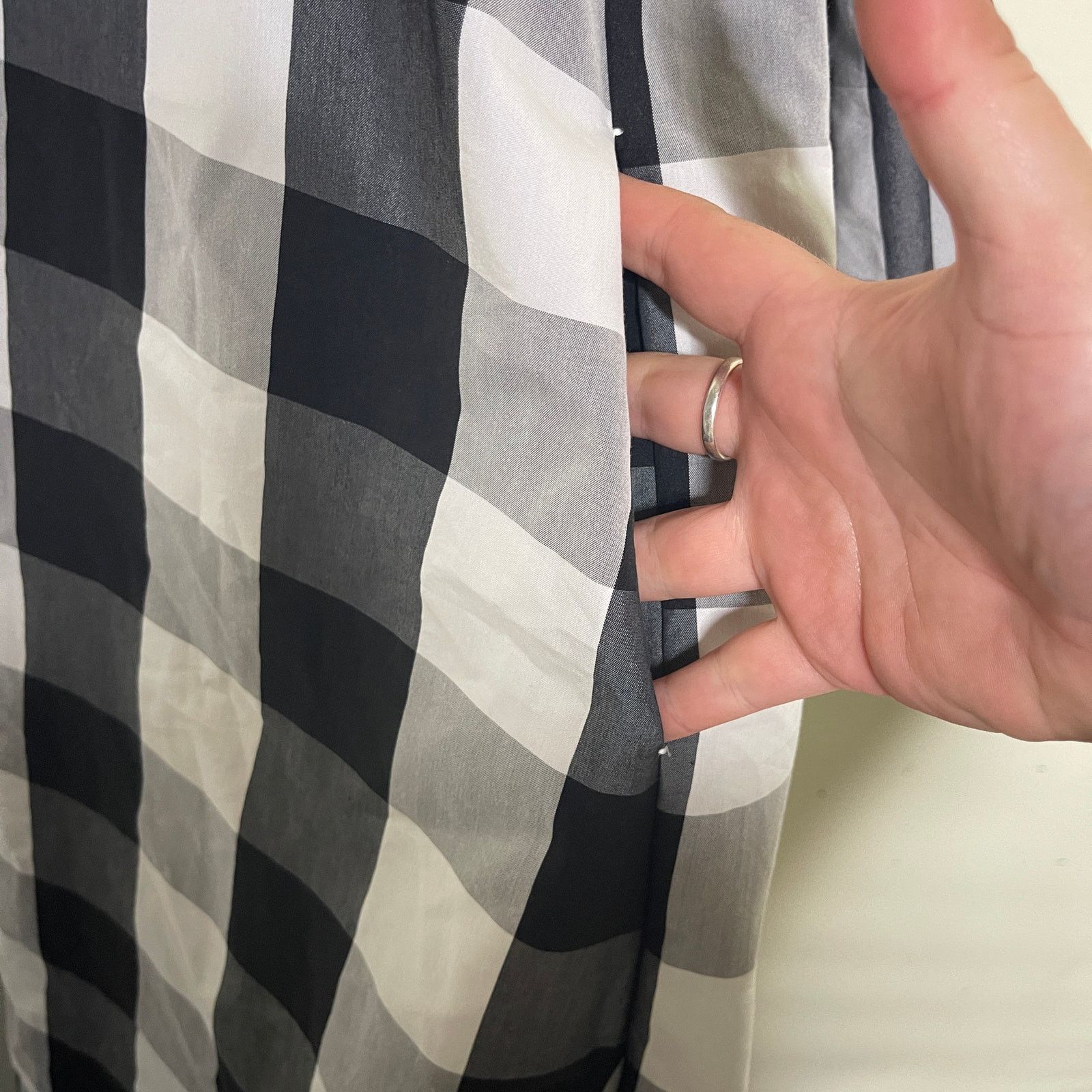 Other Veritecoeur Black White Gingham Cotton Dress One Size Size ONE SIZE - 9 Thumbnail