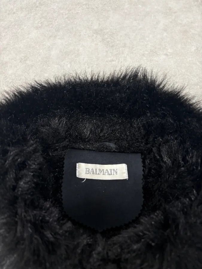 Balmain 2000s Balmain Black Faux Fur Classy Jacket Size M / US 6-8 / IT 42-44 - 8 Thumbnail