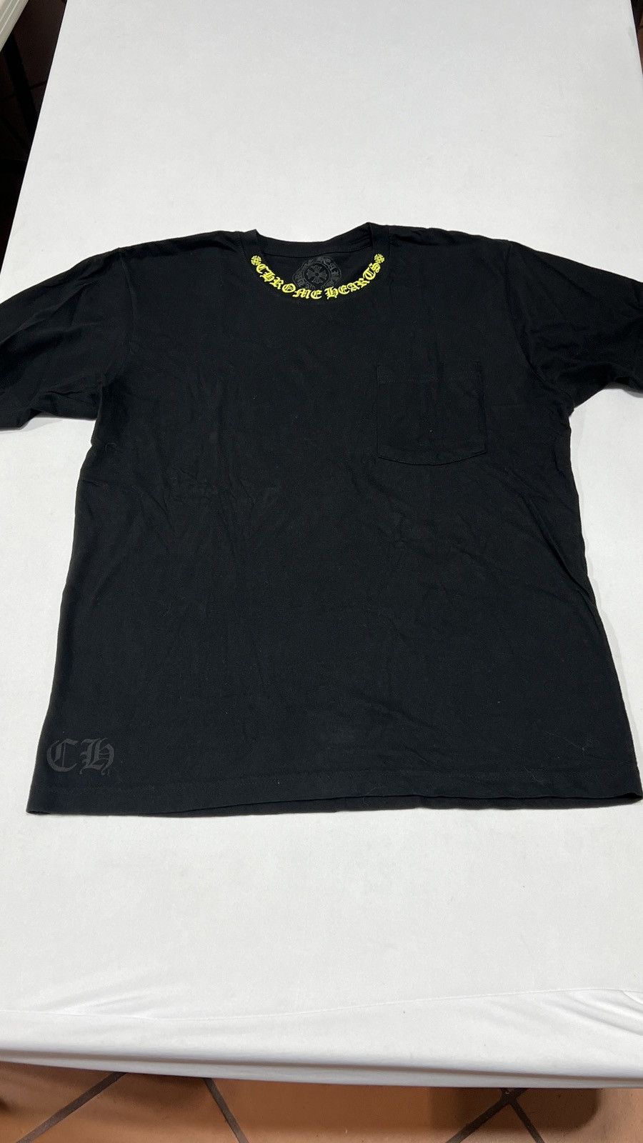 Chrome Hearts Chrome Hearts Yellow Neck Logo Tee Size US M / EU 48-50 / 2 - 1 Thumbnail