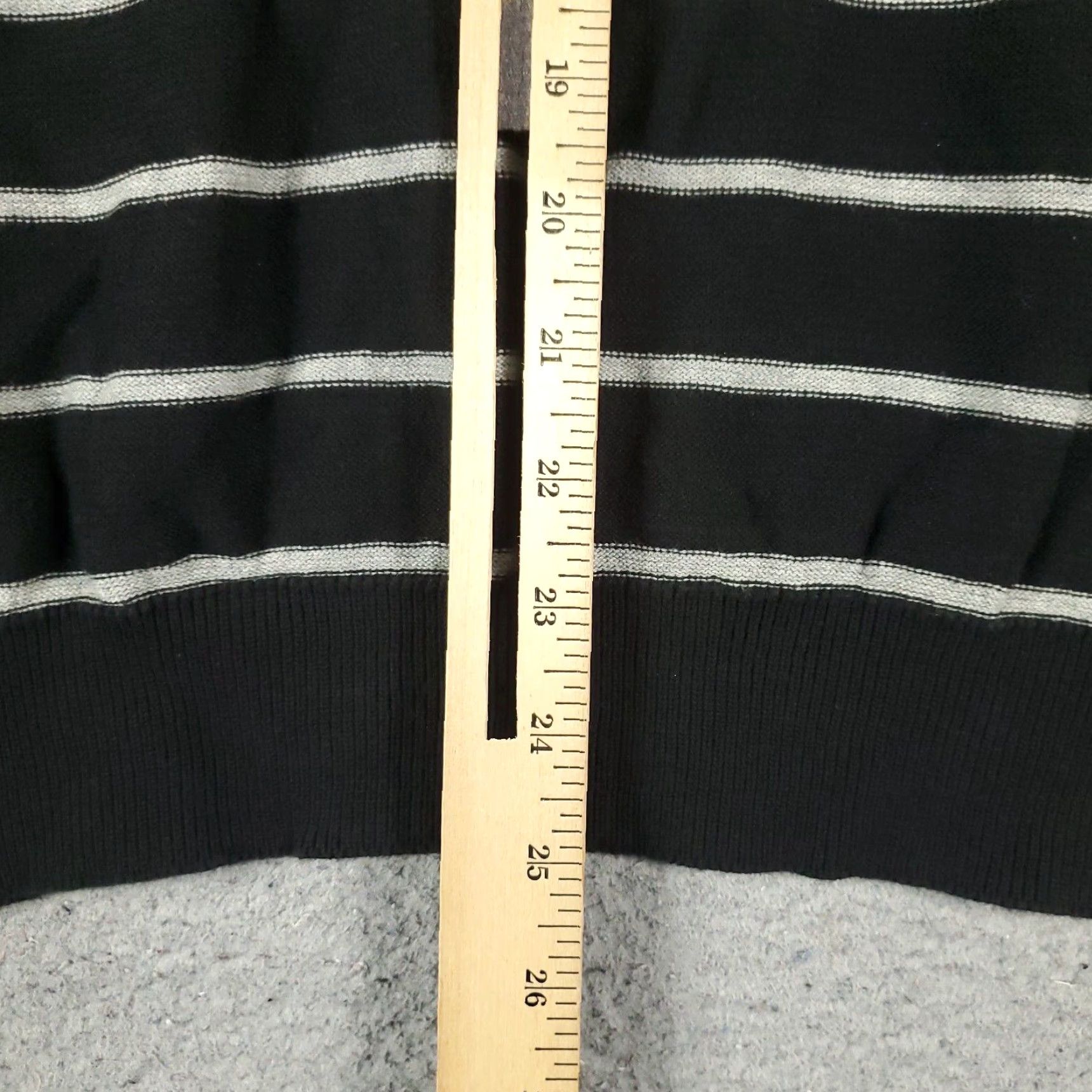 Nautica Nautica Sweater Mens Medium Black Striped Cable-Knit Crew Neck Pullover Size US M / EU 48-50 / 2 - 6 Thumbnail