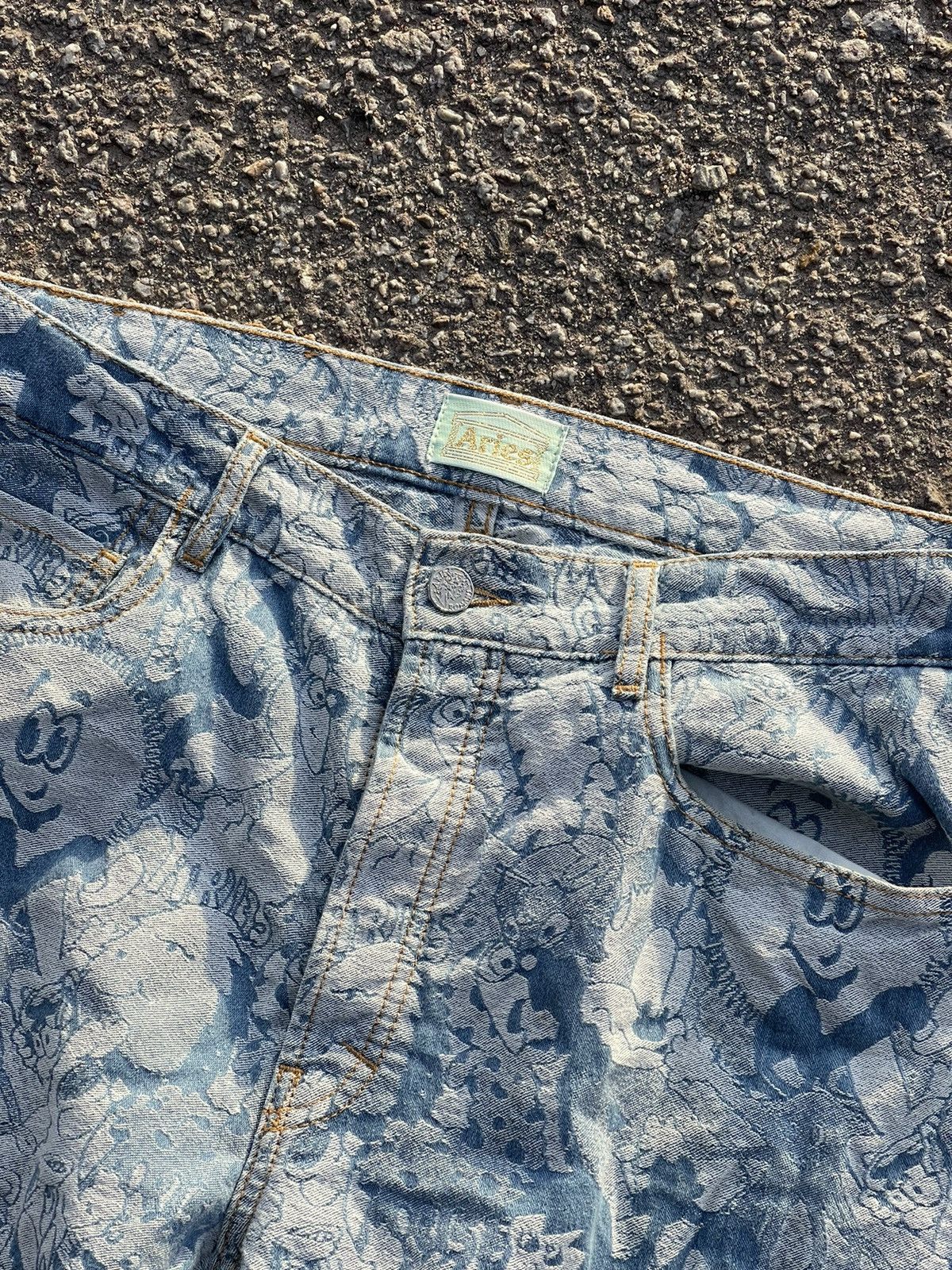 Aries Aries Acid Cartoon print denim jeans blue Size US 32 / EU 48 - 13 Thumbnail