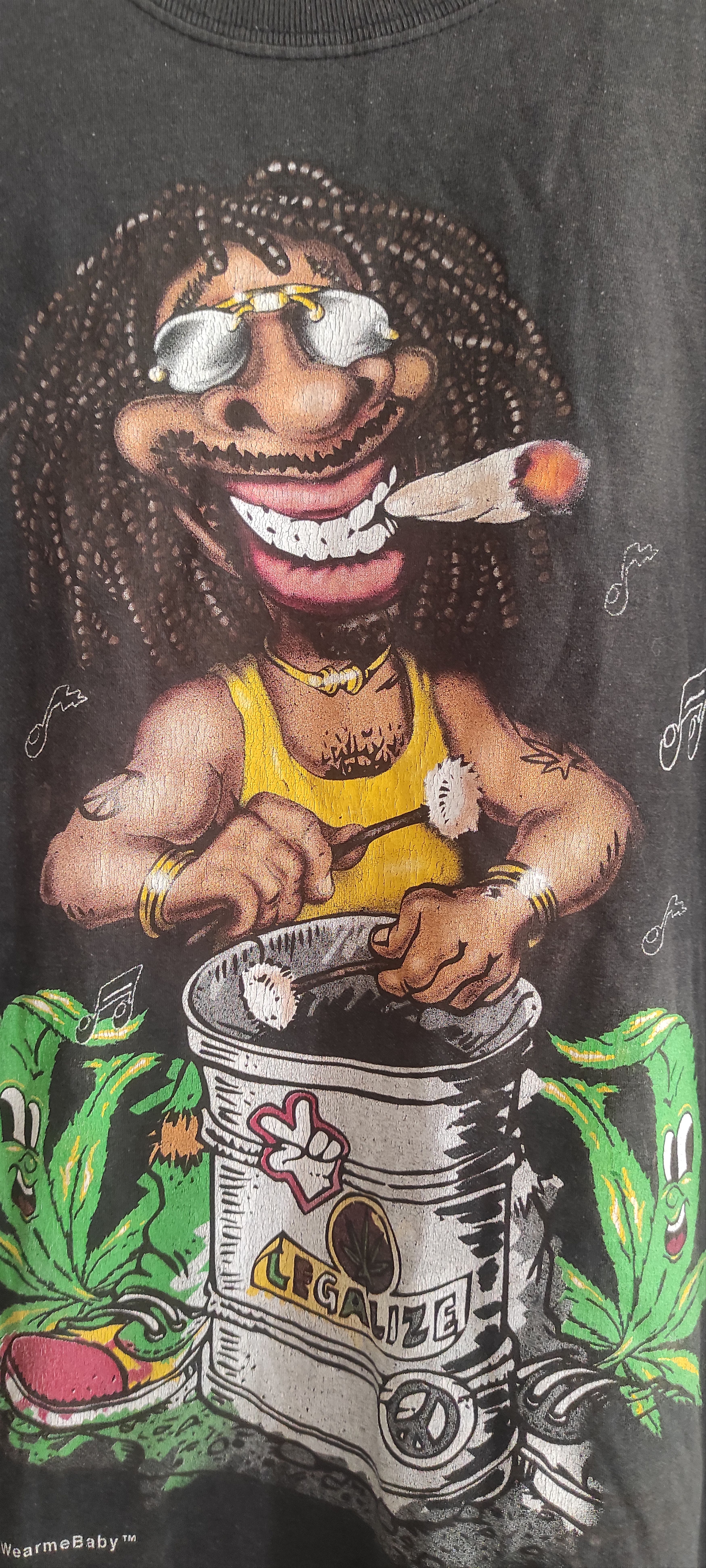 Vintage Vintage 90s Wear Me Baby Rasta Peace Parody tee Shirt Size US M / EU 48-50 / 2 - 3 Thumbnail