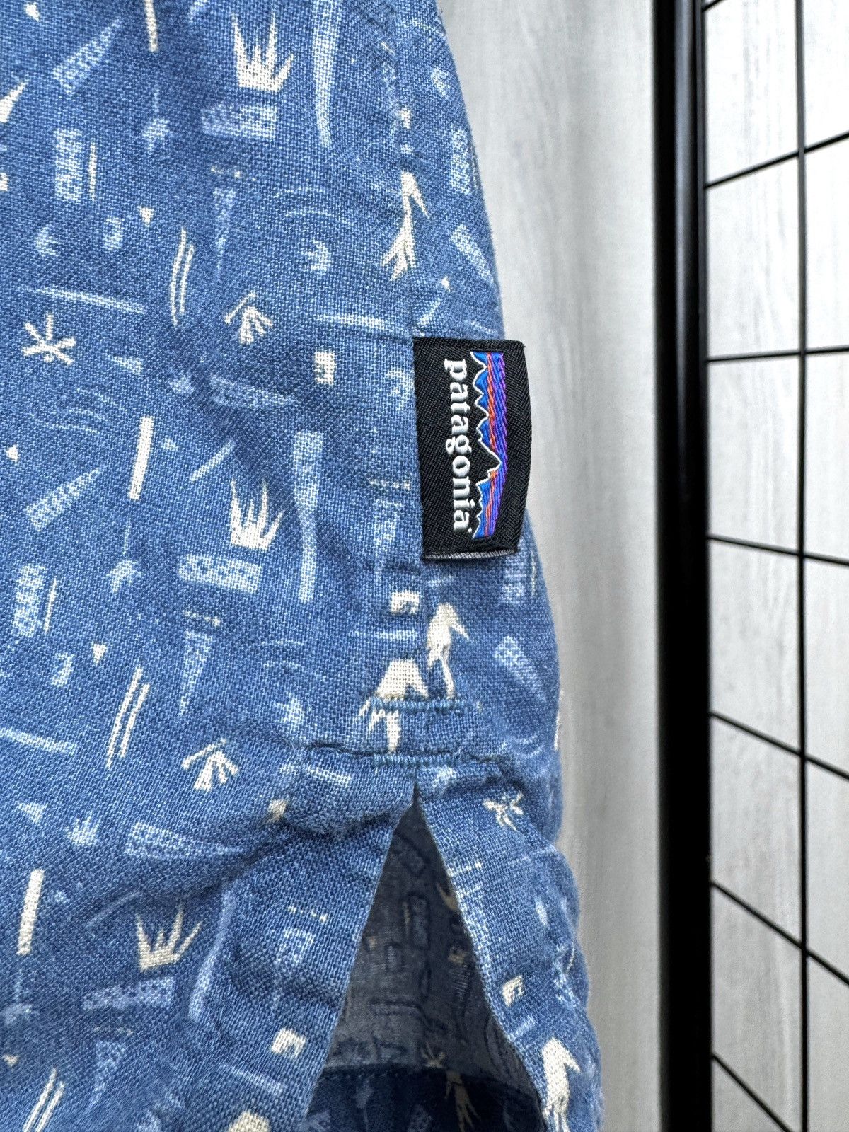 Patagonia Patagonia Back Step Blue Shirt Mens Swamp Stamp Hemp Cotton Size US M / EU 48-50 / 2 - 4 Thumbnail