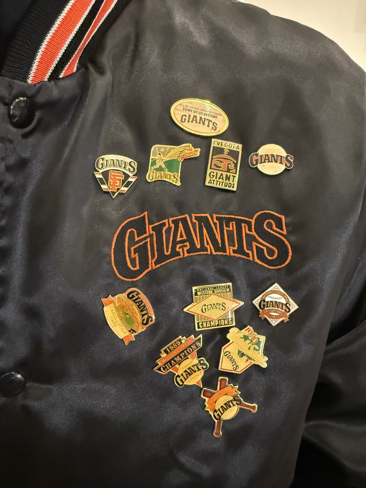 Swingster SF GIANTS VINTAGE COACH JACKET WITH VINTAGE PINS Size US L / EU 52-54 / 3 - 5 Thumbnail