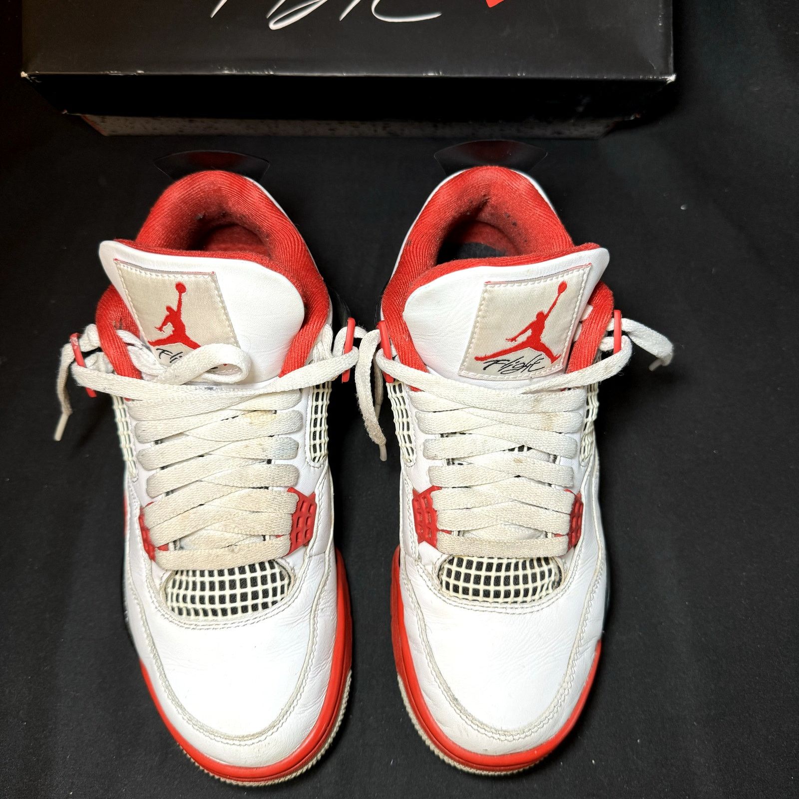 Jordan Brand × Nike Size 5.5 - Nike Air Jordan 4 Retro OG Fire Red Men's Shoes Size US 5.5 / EU 38 - 4 Thumbnail