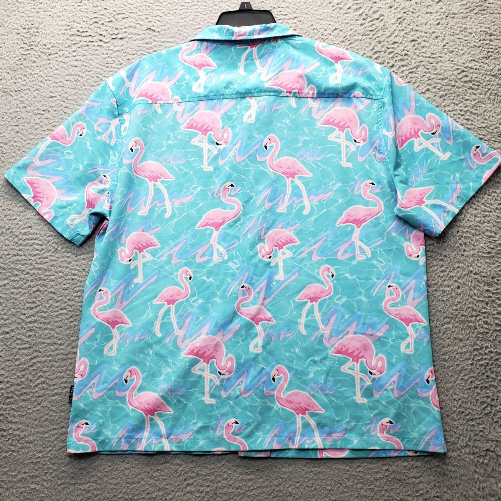 CLOT Brooklyn Cloth Hawaiian Shirt Men Large Multi Flamingos Short Sleeve Button Down Size US L / EU 52-54 / 3 - 2 Thumbnail