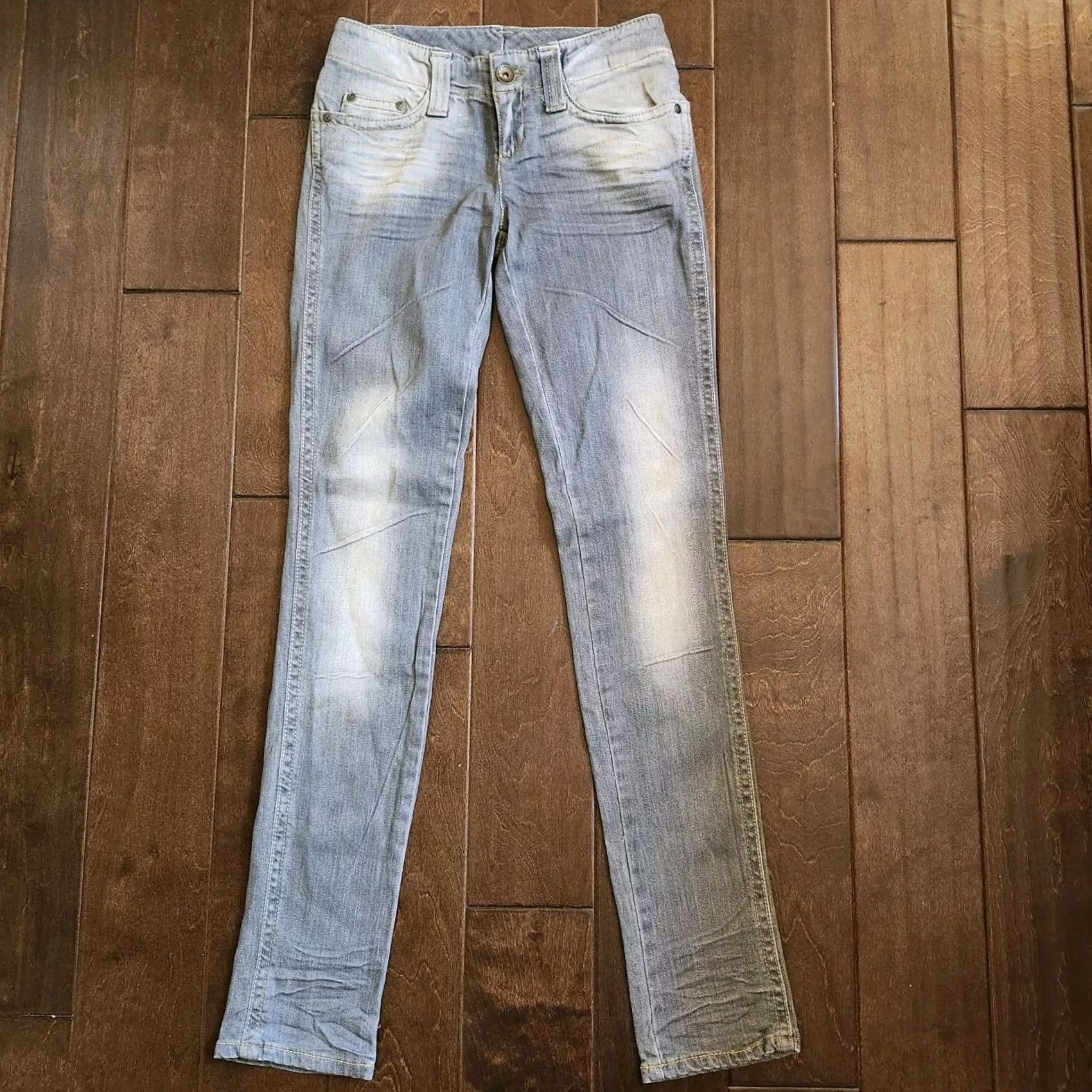 United Colors Of Benetton United Colors Of Benetton Jeans Men Gray Back Zip Pockets Denim Slim 38 Regular Machine Washable Straight 34in Inseam Mens Size US 38 / EU 54 - 2 Thumbnail
