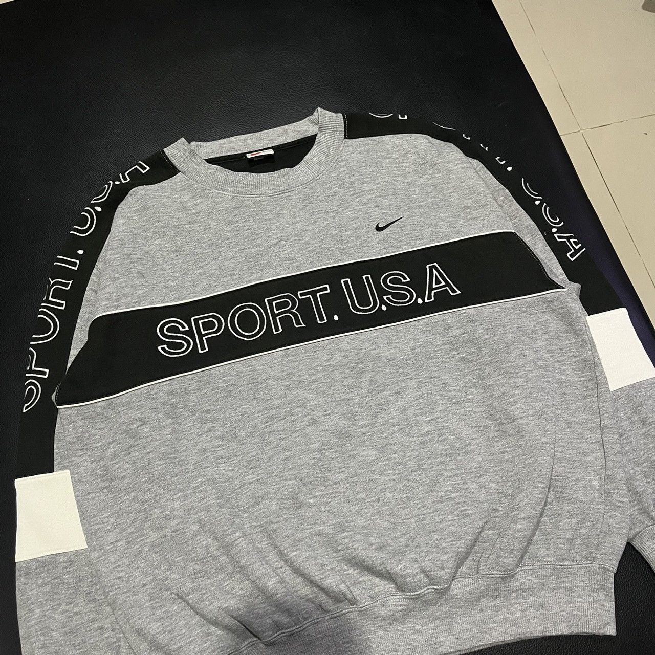 Nike vintage nike sport usa sweatshirt Size US L / EU 52-54 / 3 - 3 Thumbnail