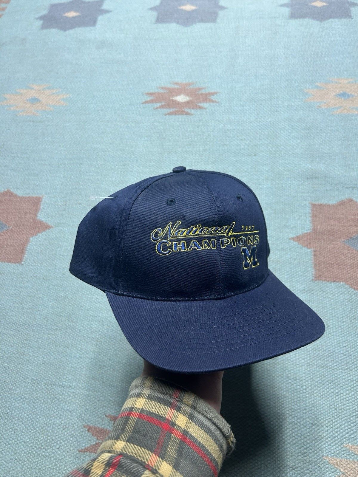 Vintage VTG 90s hat university of Michigan wolverines 1997 champions Size ONE SIZE - 1 Thumbnail