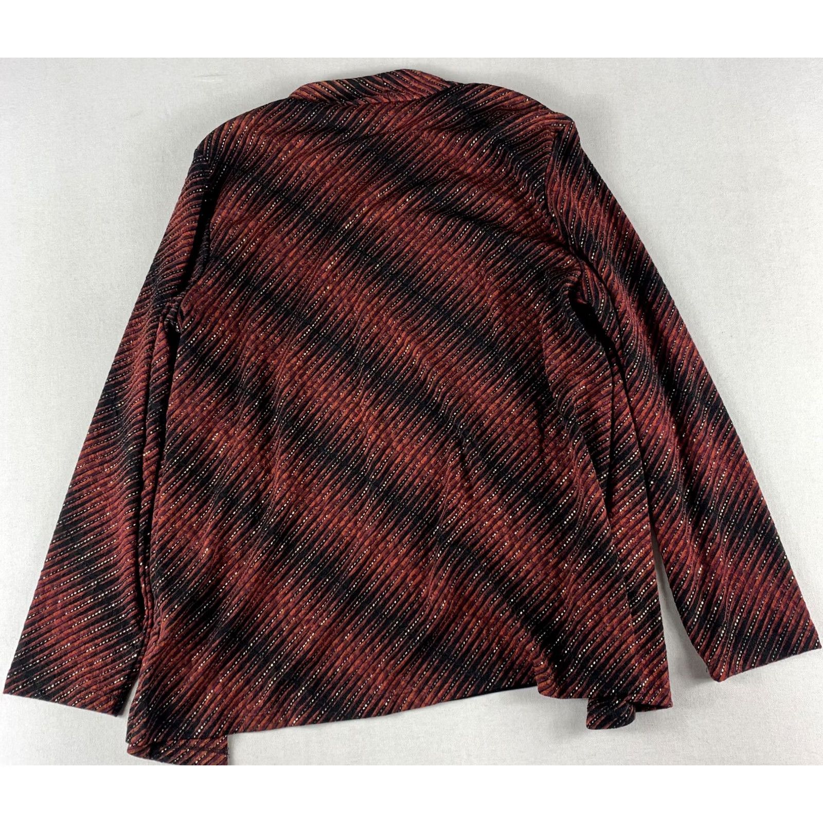 JM Collection JM COLLECTION PETITE Blouse WOMENS SIZE P/XL ORANGE BLACK STRIPED Size XL / US 12-14 / IT 48-50 - 6 Thumbnail