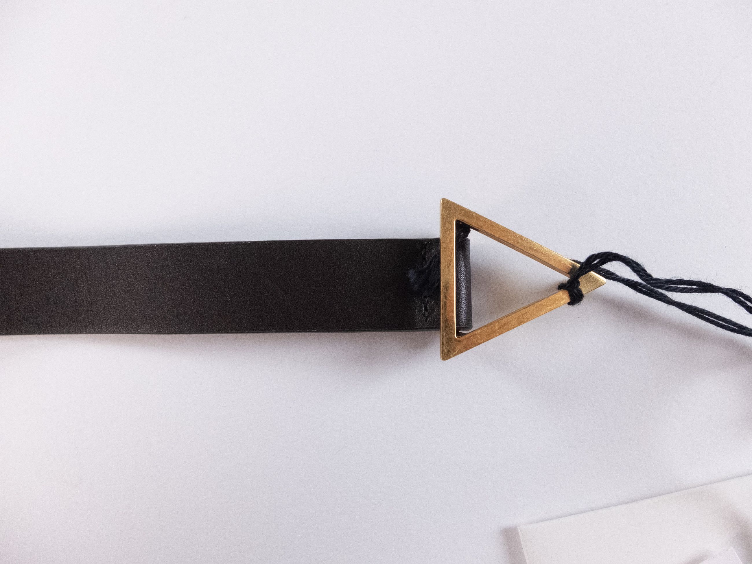 Bottega Veneta BOTTEGA VENETA Triangle dark brown fondant leather belt 90 Size ONE SIZE - 2 Thumbnail