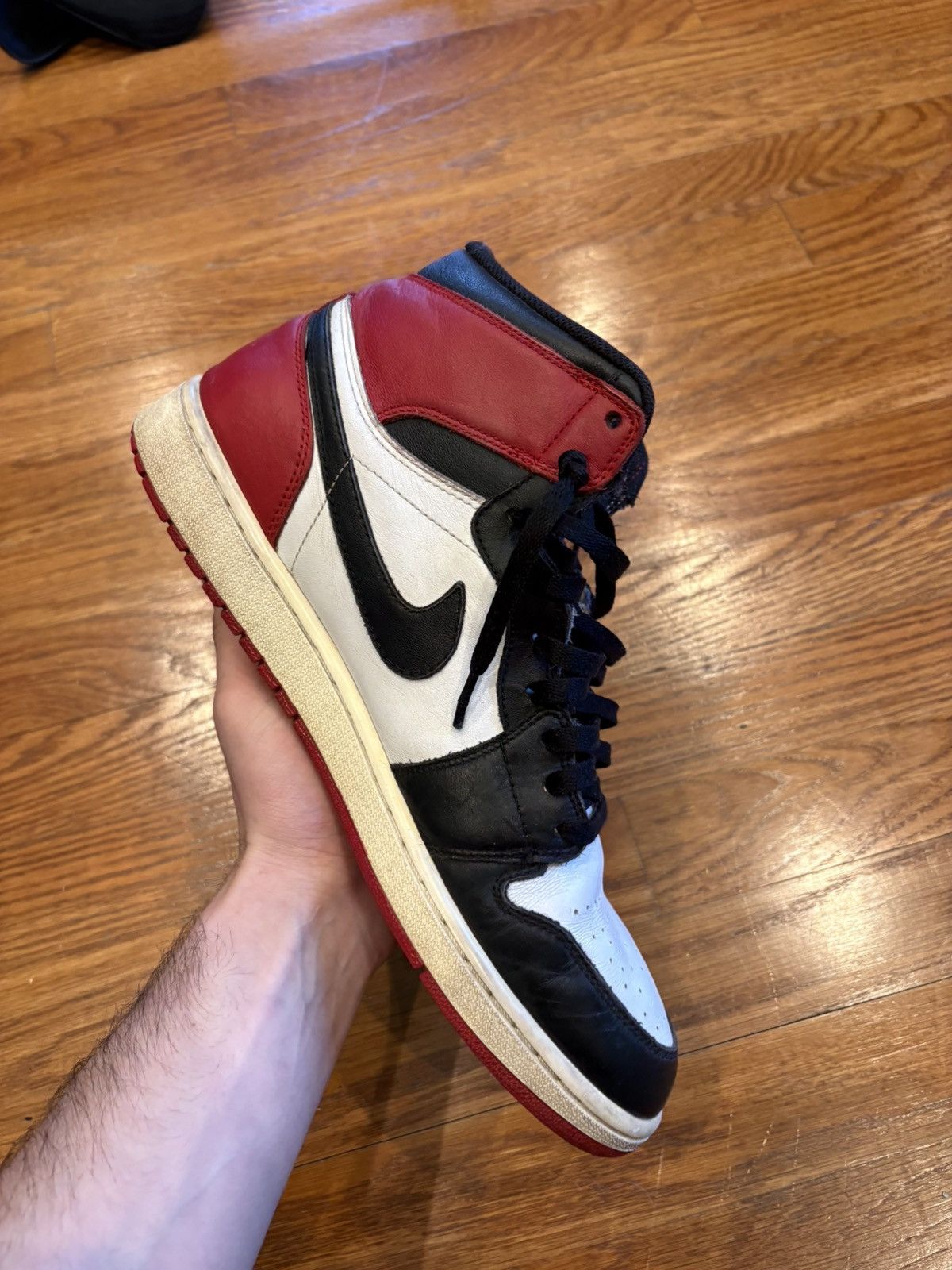 Nike 2013 Jordan 1 Black Toe Size US 12 / EU 45 - 6 Thumbnail