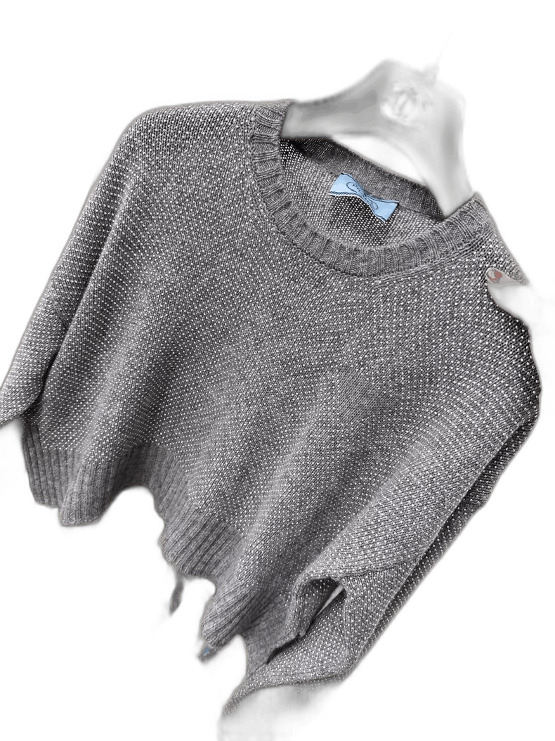 Prada Gray Jewel Embellished Short Sleeve Top Size S / US 4 / IT 40 - 1 Thumbnail