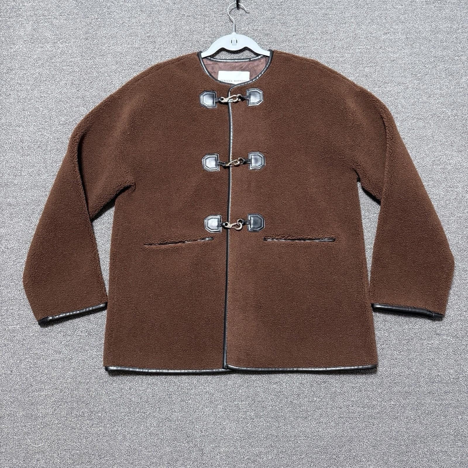 Other NWT Rebecca Minkoff Chocolate Shearling Toggle Jacket Small Size S / US 4 / IT 40 - 1 Thumbnail
