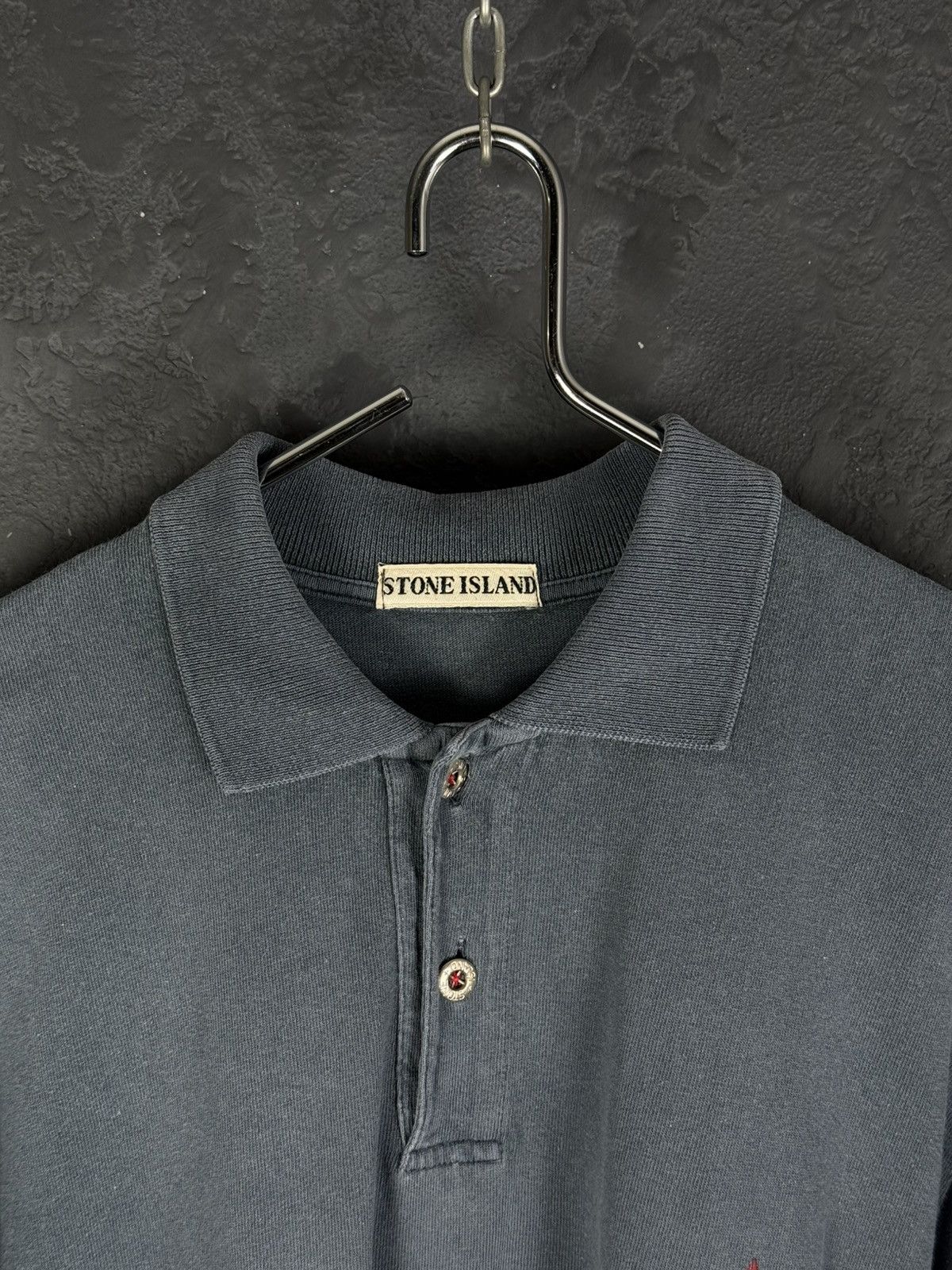 Vintage Stone Island 80's Marina Compass Vintage Cotton Polo Shirt Size US M / EU 48-50 / 2 - 3 Thumbnail