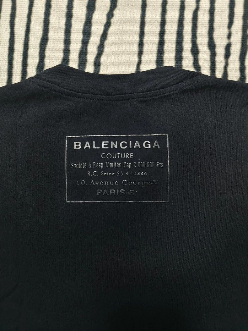 Balenciaga Balenciaga Back label letter logo black short sleeve 2504-N Size US L / EU 52-54 / 3 - 3 Thumbnail