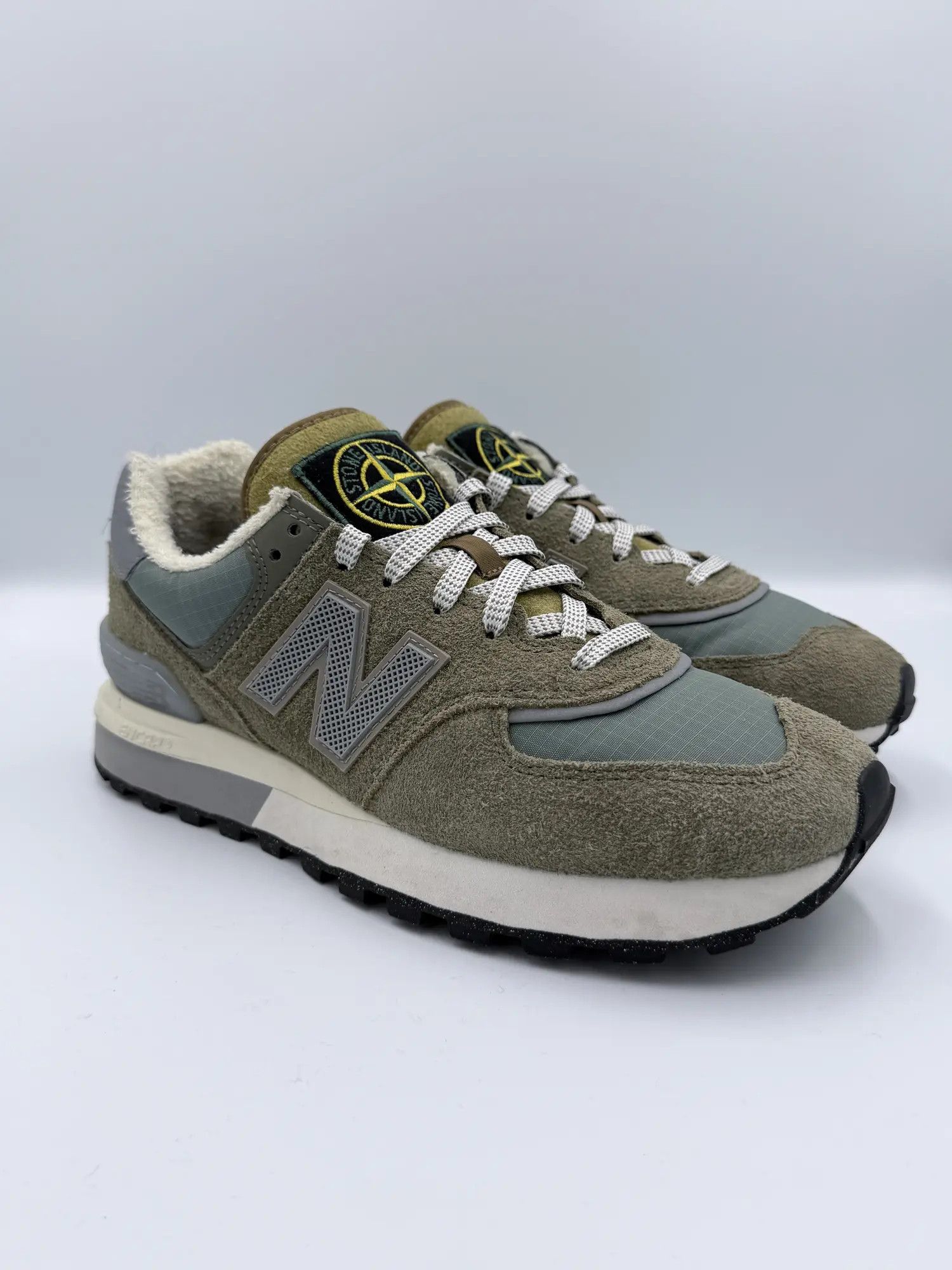New Balance × Stone Island Stone Island New Balance 574 Legacy OG Steel Blue Green Gray Size US 8 / EU 41 - 1 Thumbnail
