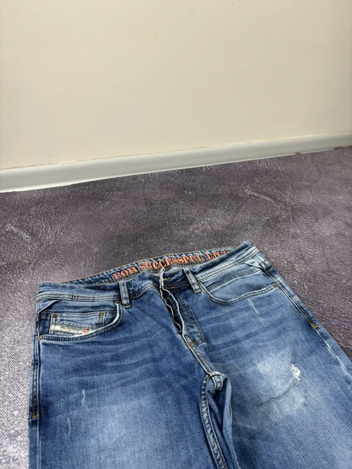 Diesel × Vintage Vintage Diesel Ripped Denim Avant Garde Japanese Jeans Size US 33 - 9 Thumbnail