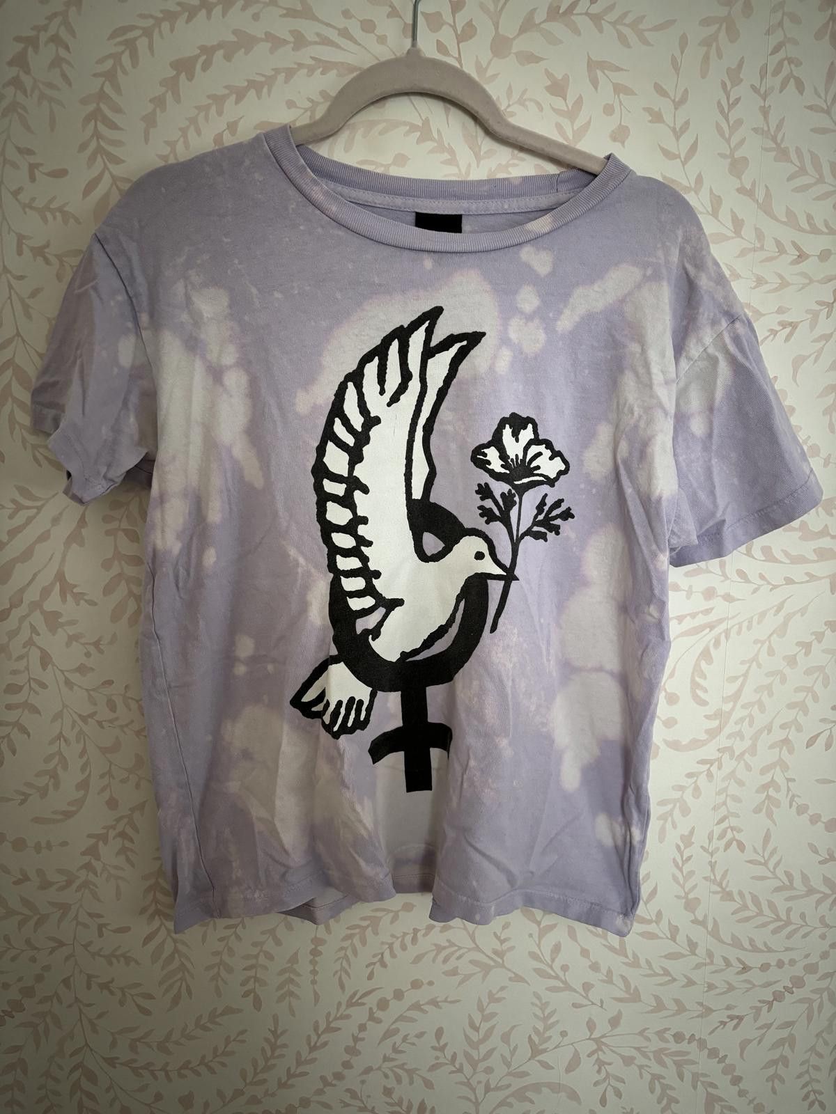 Obey Obey Women's Graphic T-Shirt - Lavender Bird Design M Size M / US 6-8 / IT 42-44 - 1 Thumbnail