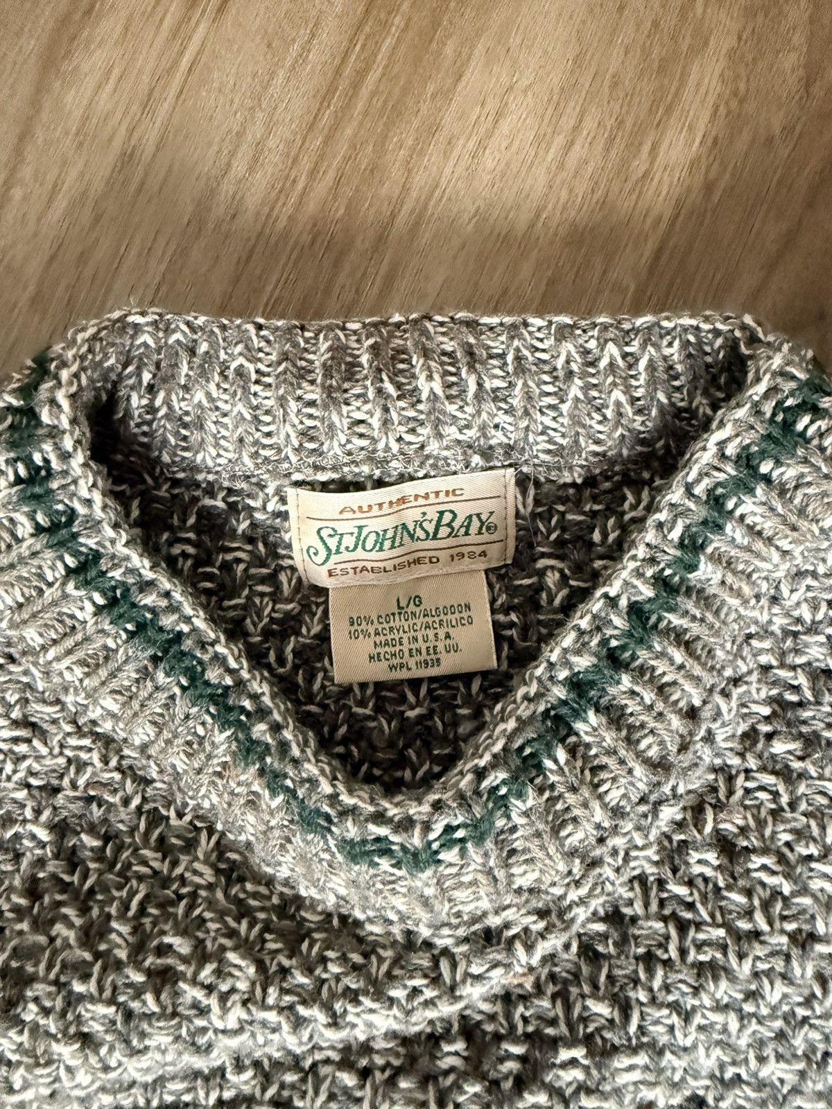 St. Johns Bay Vintage 90's St Johns Bay Knit Sweater " Pine Creek " Logo Size US L / EU 52-54 / 3 - 4 Thumbnail