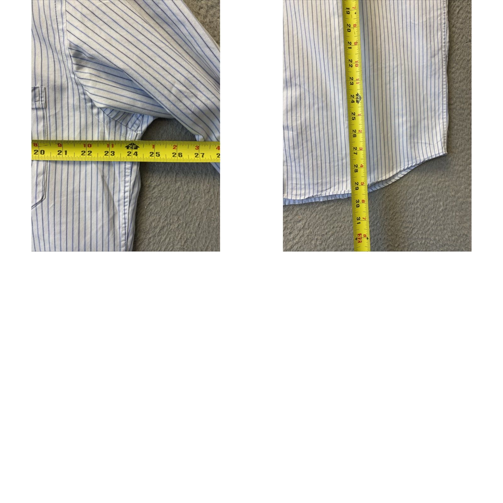 Canali VINTAGE Canali Dress Shirt Men's Blue 16.5 Regular Long Sleeve Button Striped Formal Size 42R - 8 Thumbnail